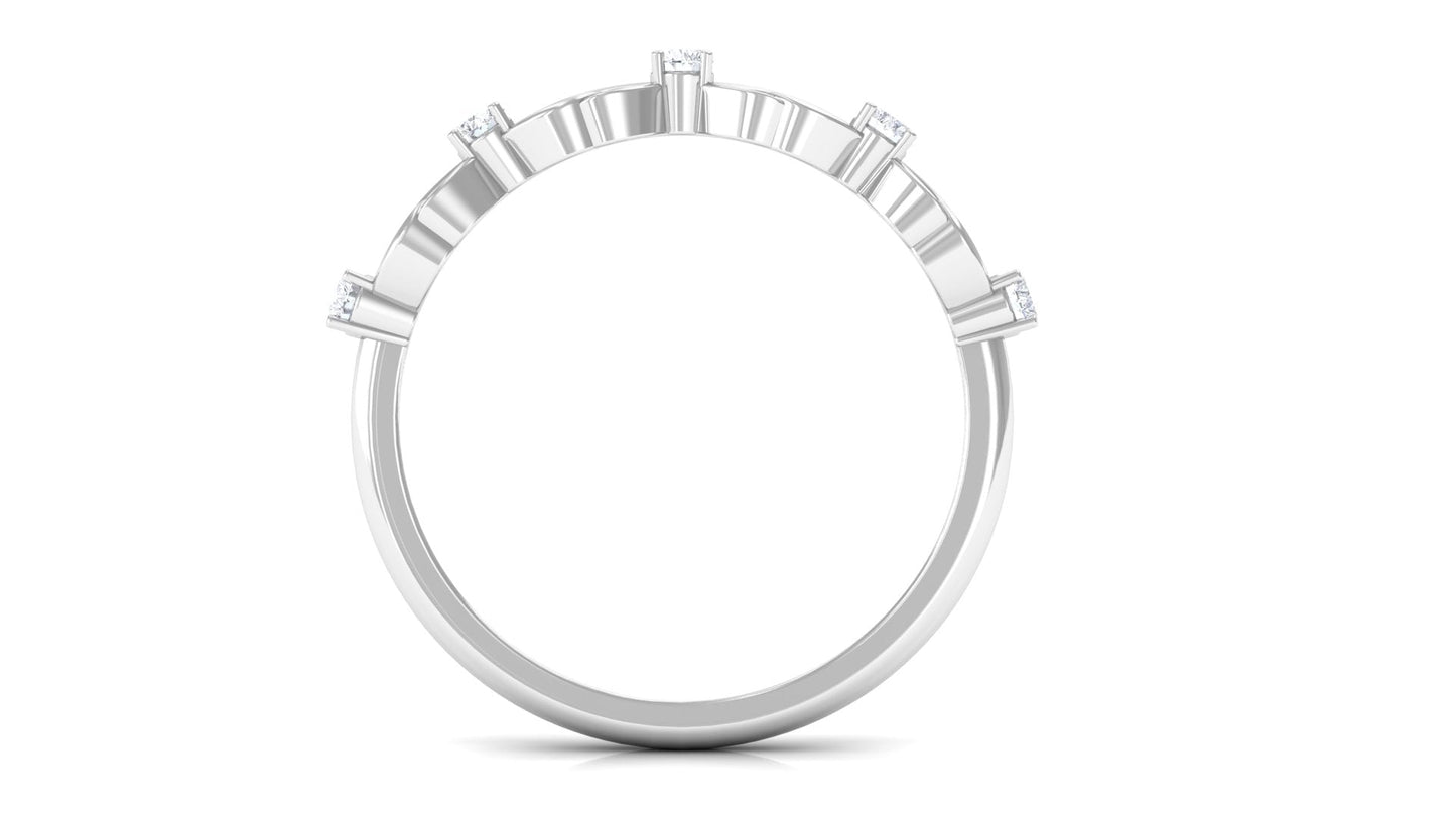 Certified Natural Diamond Interlock Infinity Ring