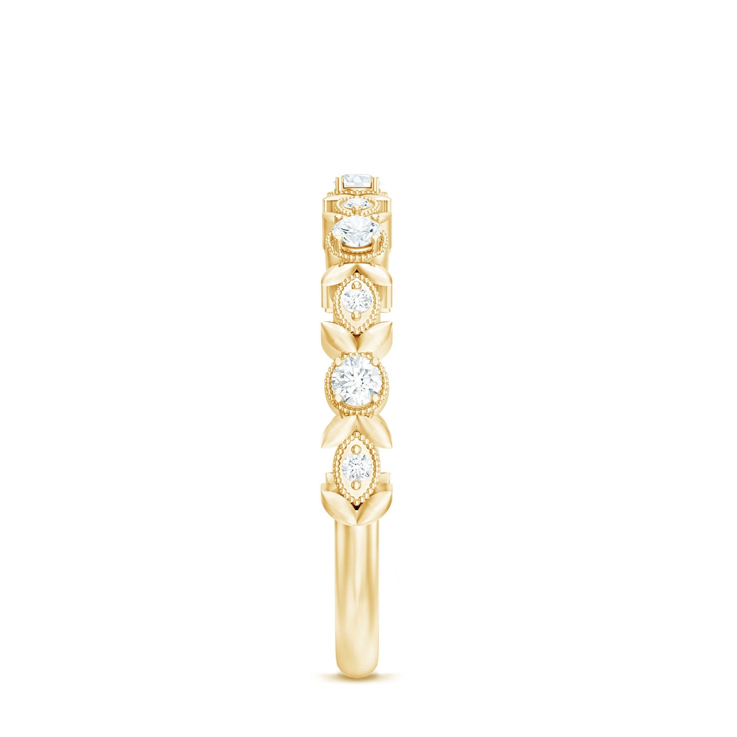 Nature Inspired Diamond Wedding Ring