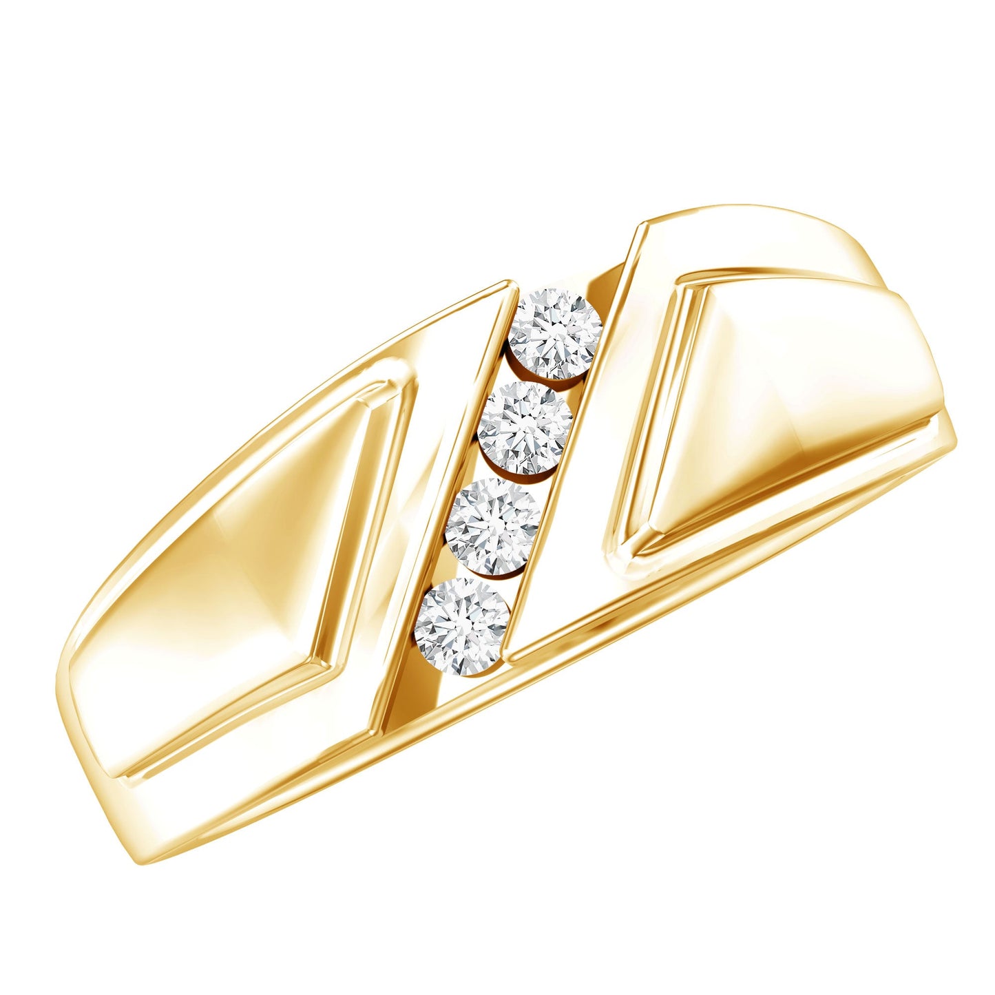 Lab Grown Diamond Mens Wide Wedding Band