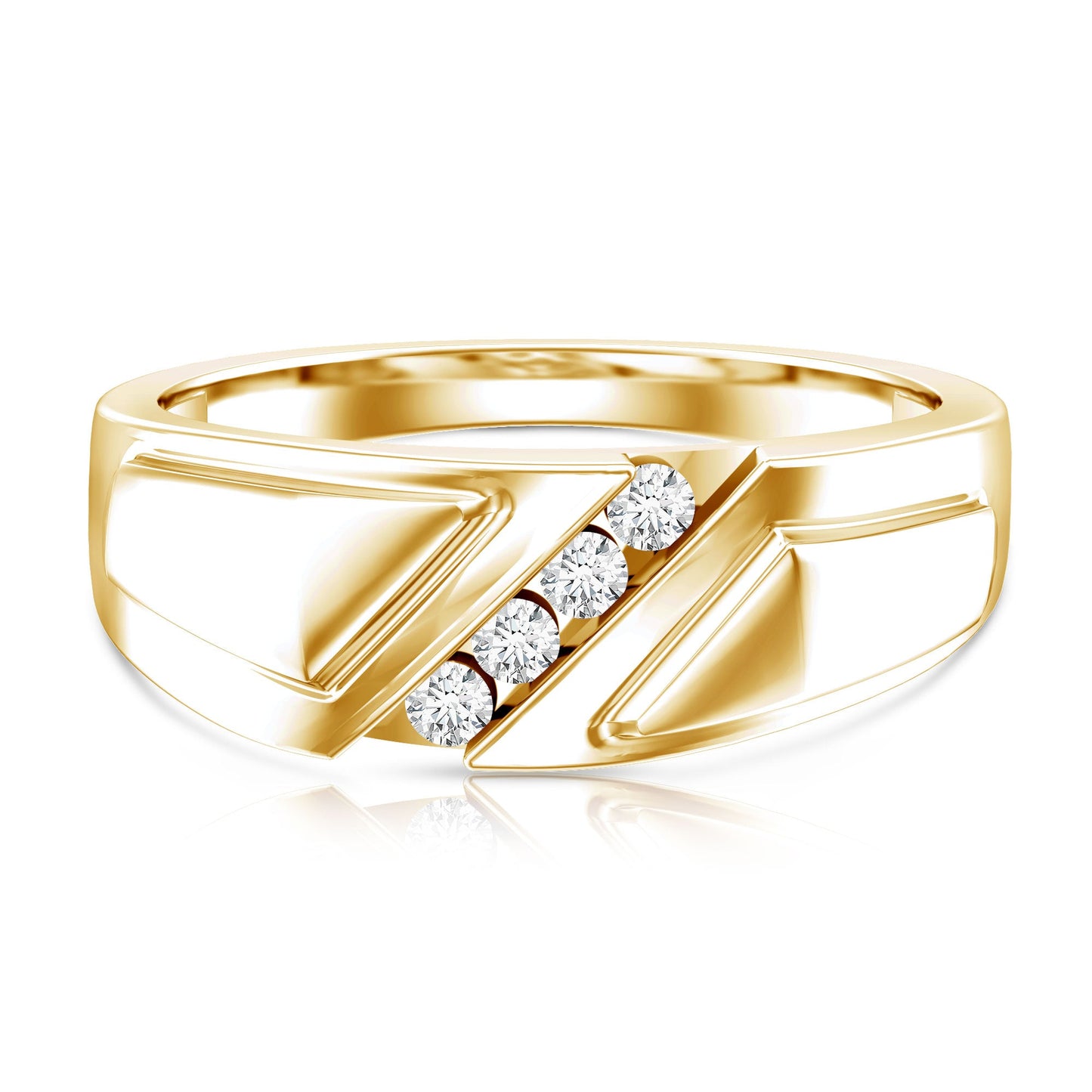 Lab Grown Diamond Mens Wide Wedding Band