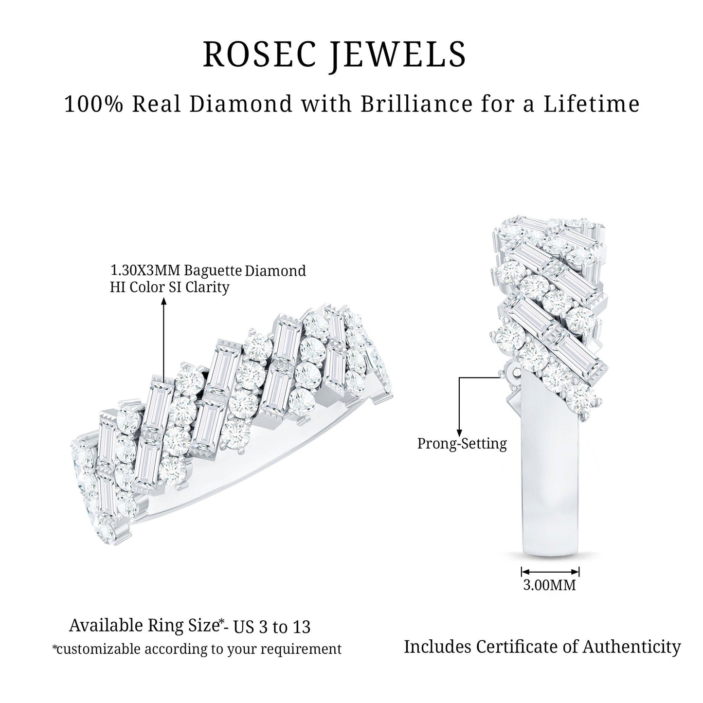 Natural Diamond Wedding Band for Women