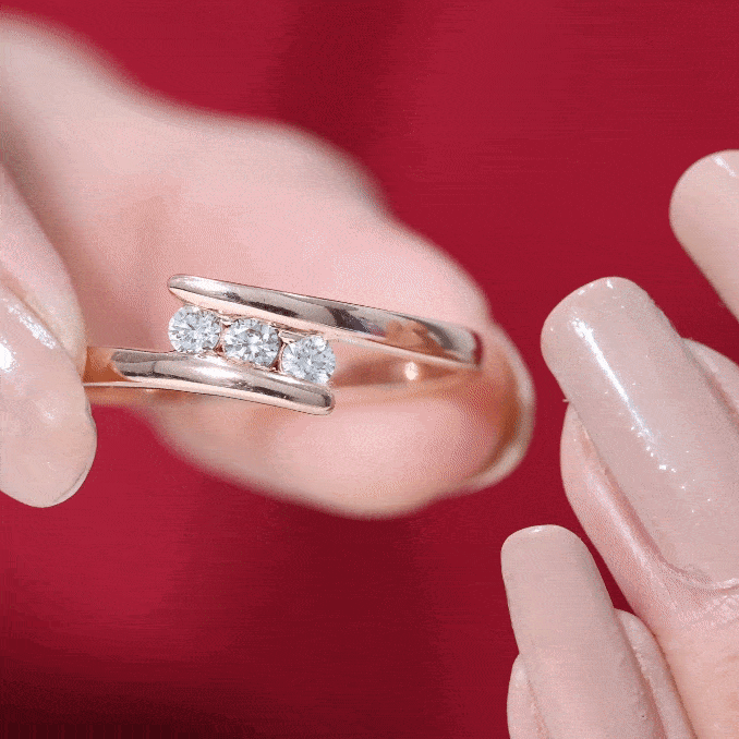 Certified Diamond Three Stone Promise Ring