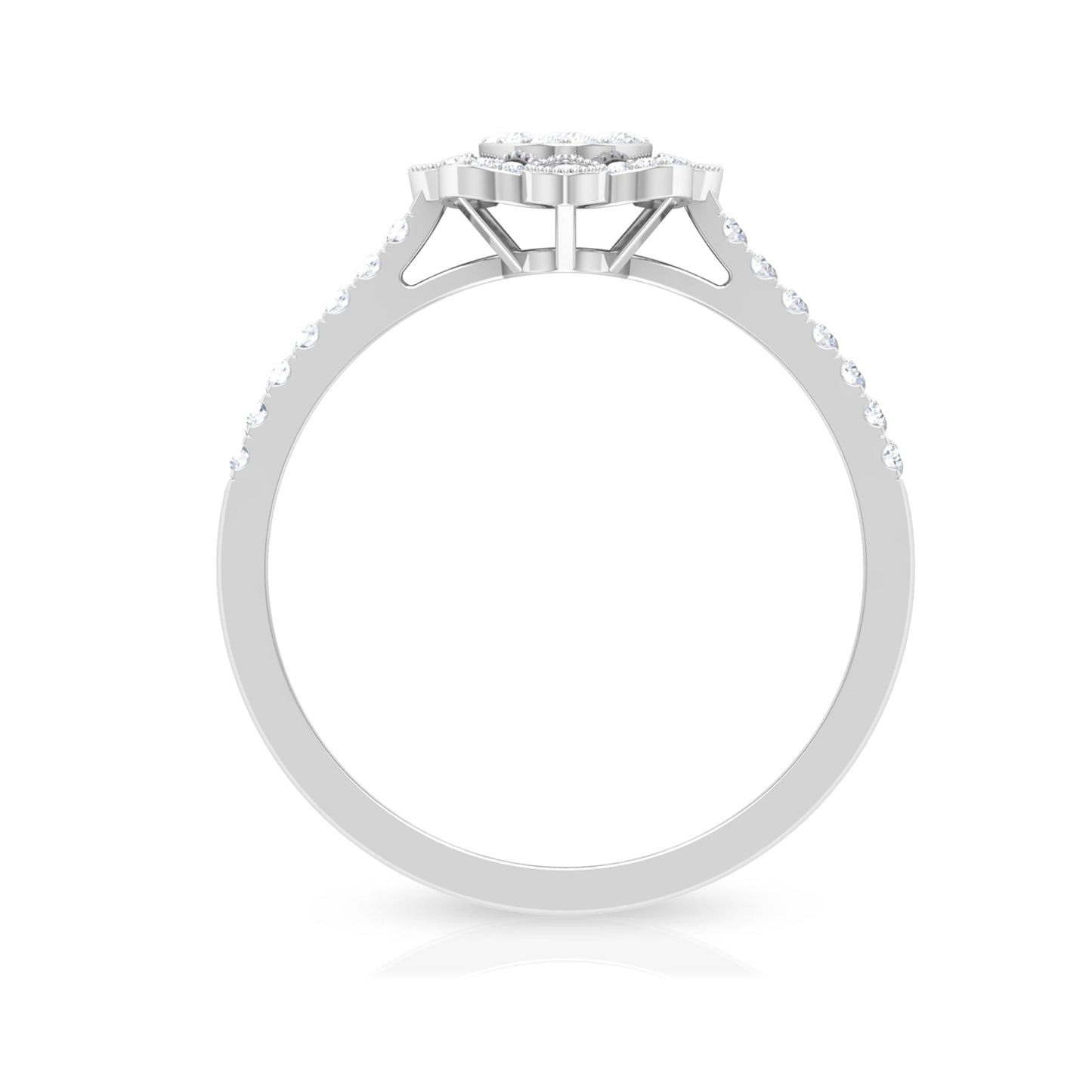 Illusion Set Diamond Vintage Looking Engagement Ring