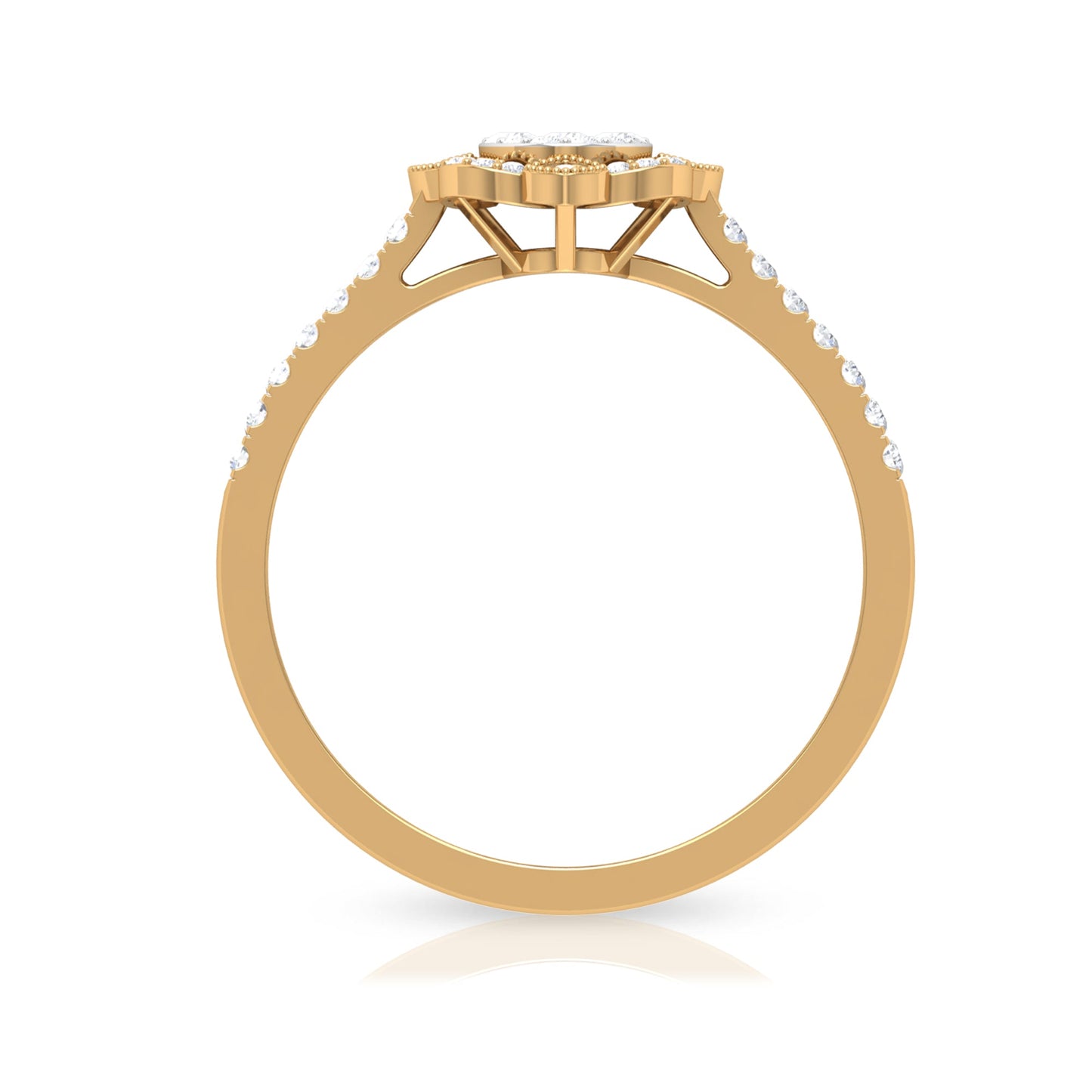 Illusion Set Diamond Vintage Looking Engagement Ring