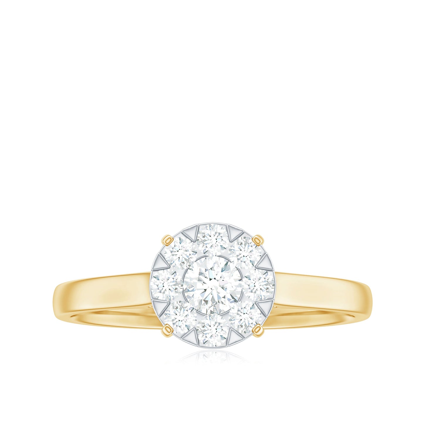 Natural Diamond Promise Ring in Illusion Set