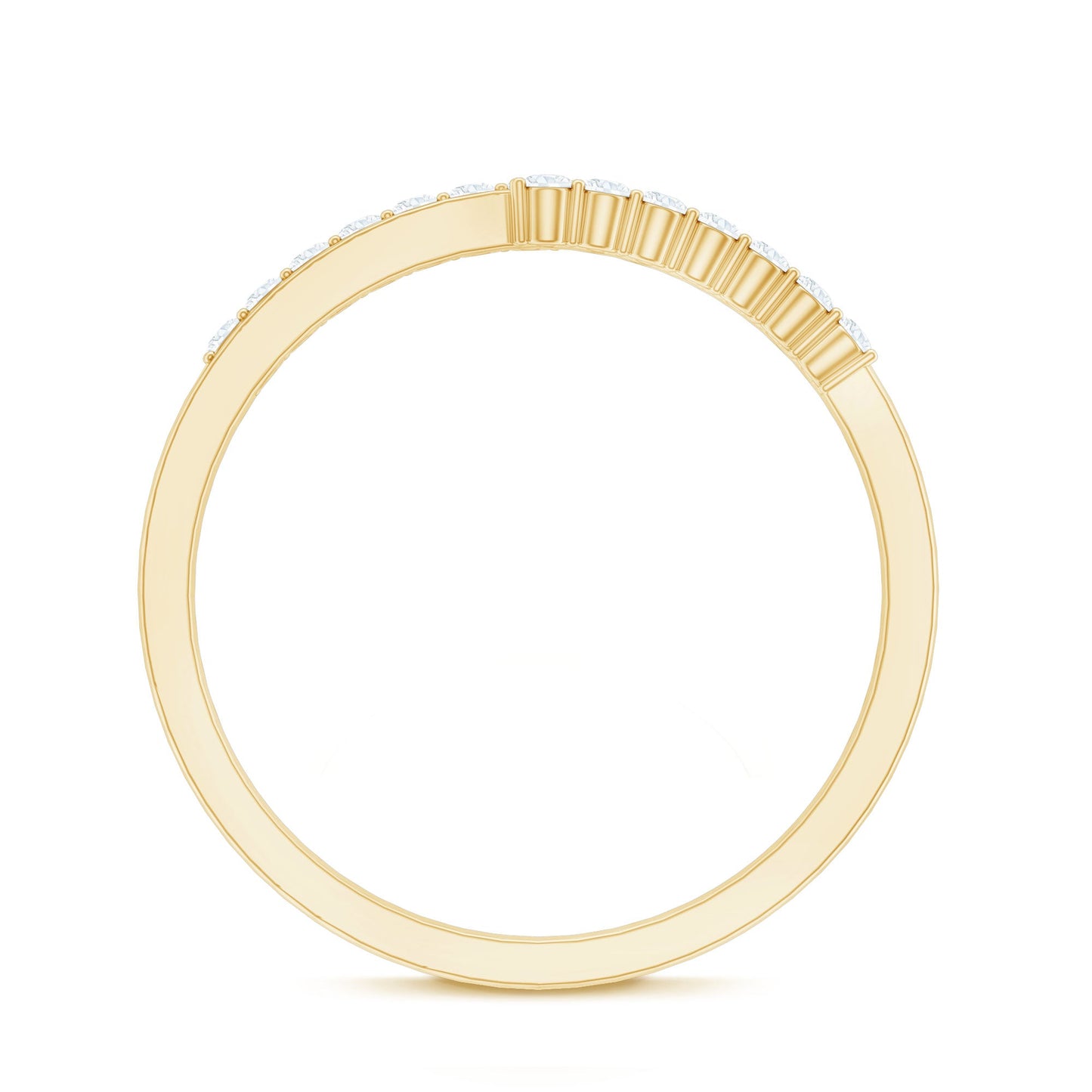 Minimalist Real Diamond Stackable Ring for Women