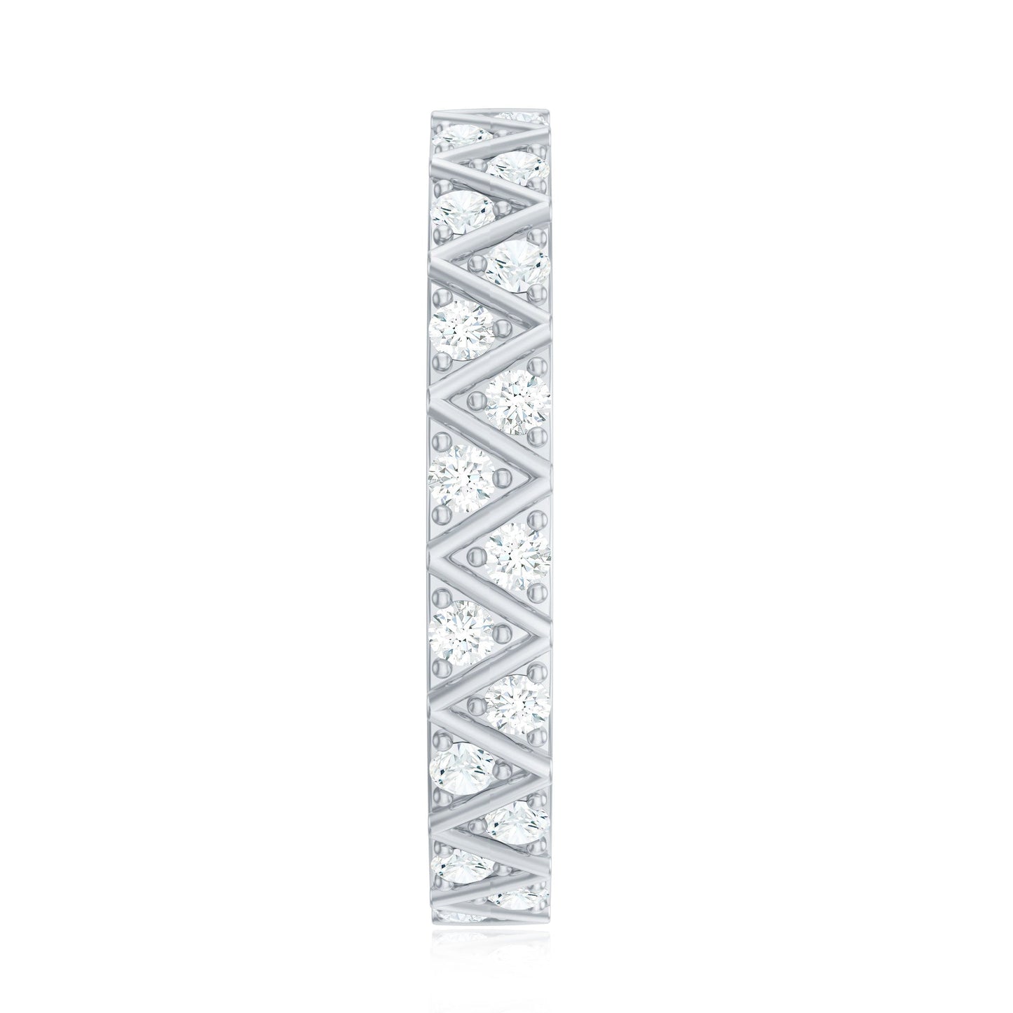 Diamond Band Ring in Surface Prong Set