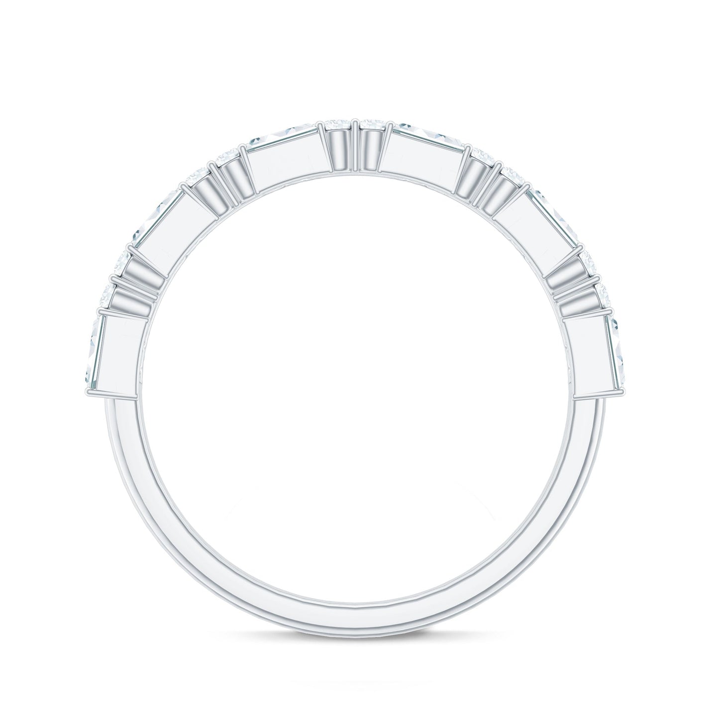 Natural Diamond Half Eternity Anniversary Ring in East West Style