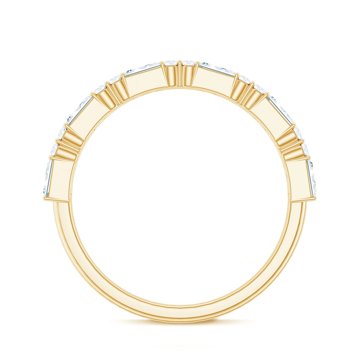 Natural Diamond Half Eternity Anniversary Ring in East West Style