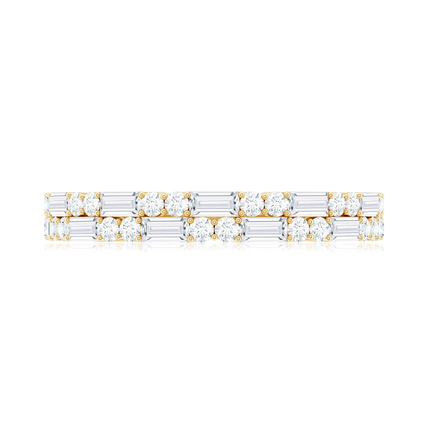 Natural Diamond Half Eternity Anniversary Ring in East West Style