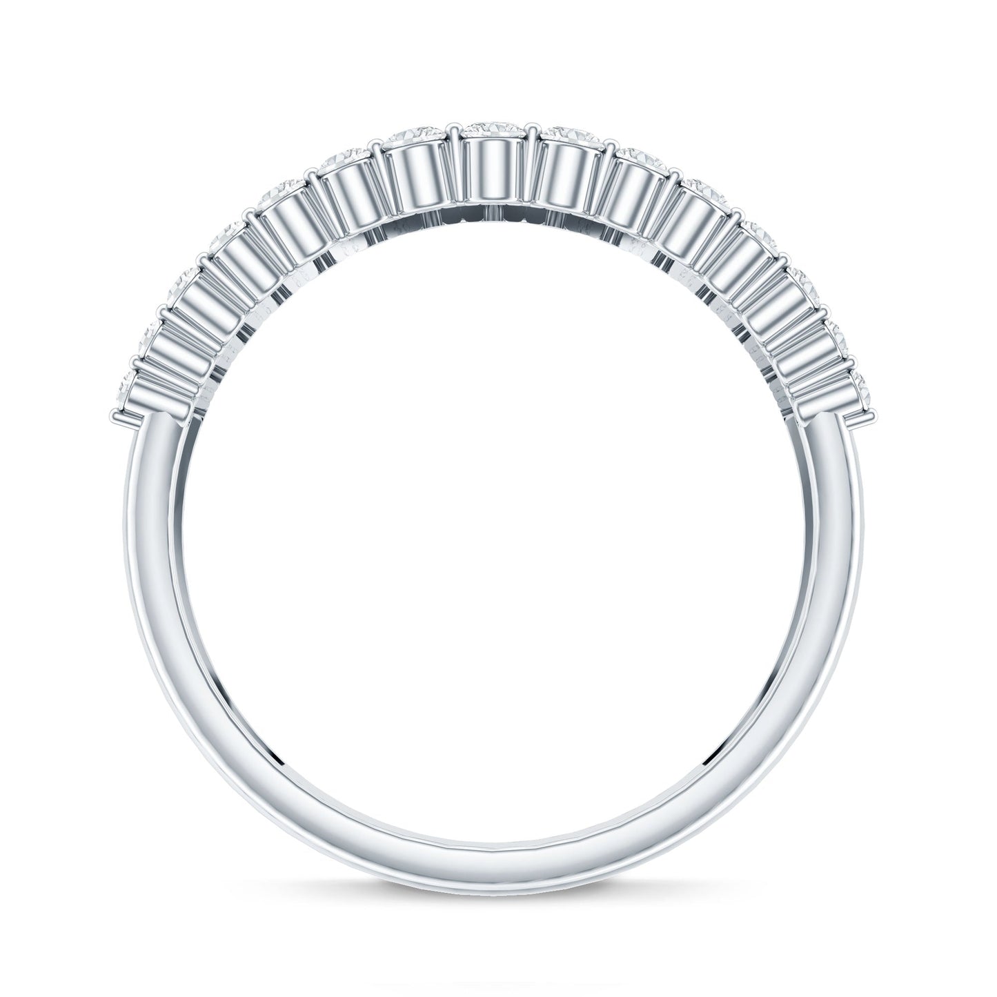 Lab Grown Diamond Statement Wedding Band for Women