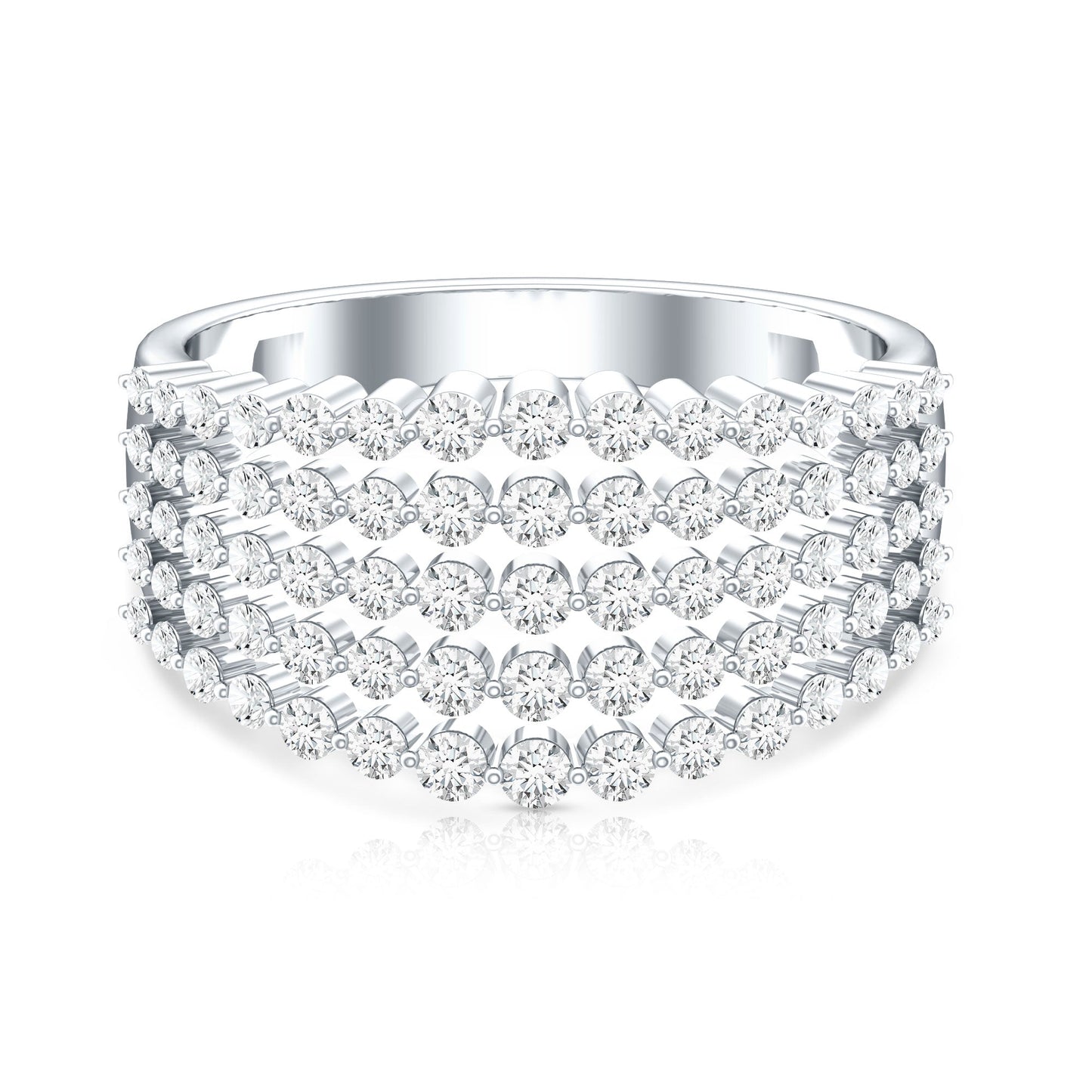 Lab Grown Diamond Statement Wedding Band for Women