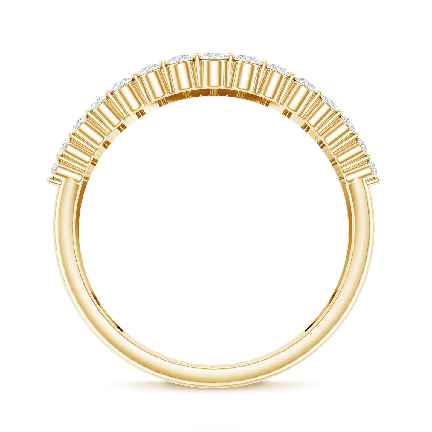 Lab Grown Diamond Statement Wedding Band for Women