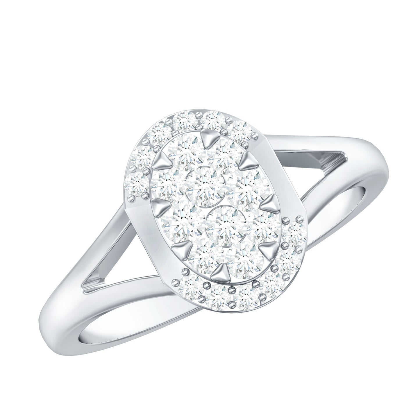 Classic Diamond Engagement Ring with Split Shank