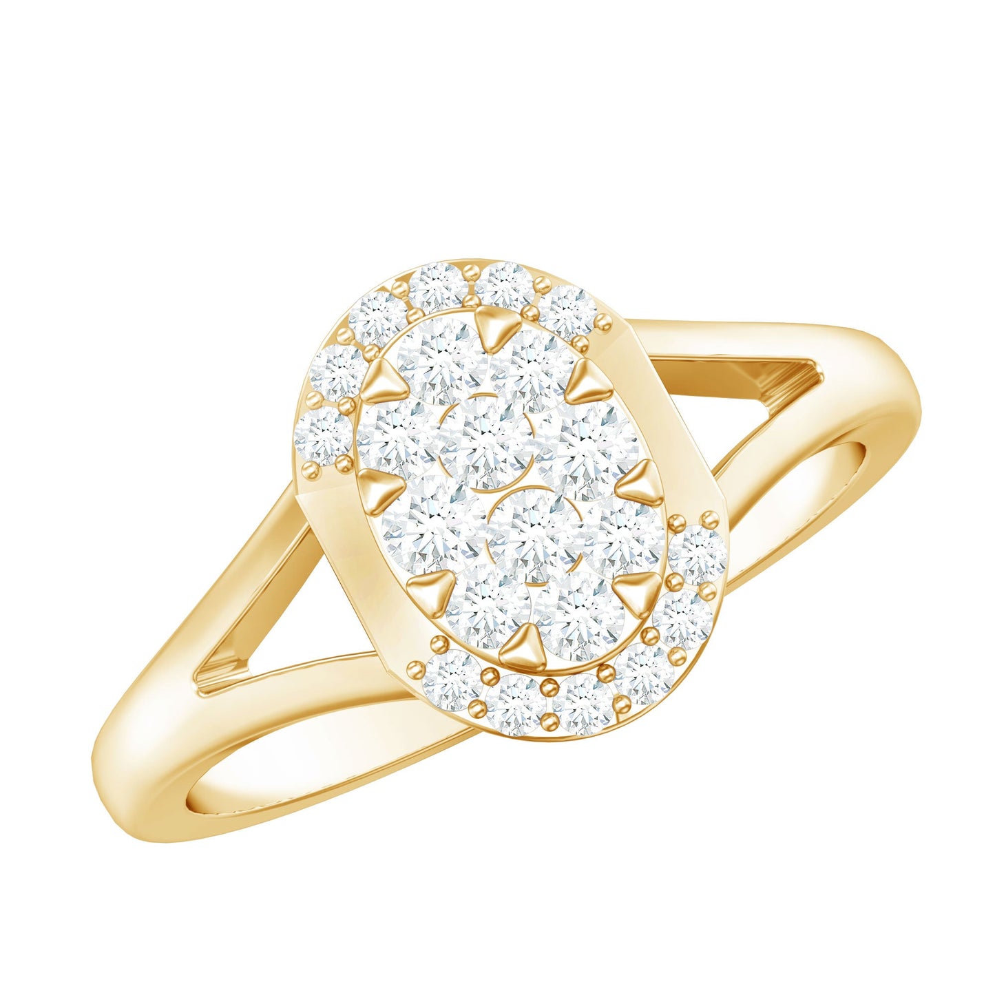 Classic Diamond Engagement Ring with Split Shank