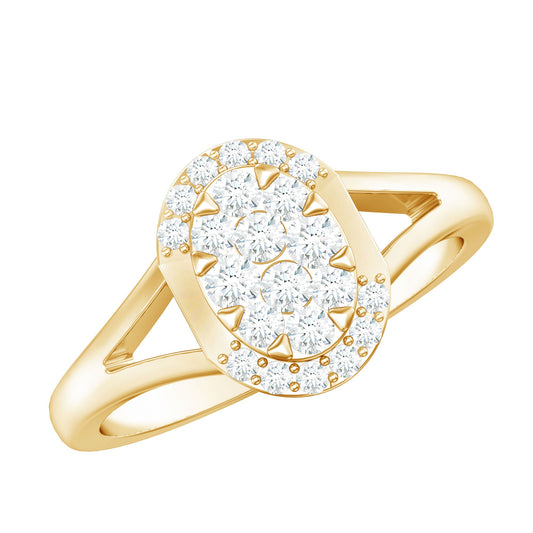 Classic Diamond Engagement Ring with Split Shank
