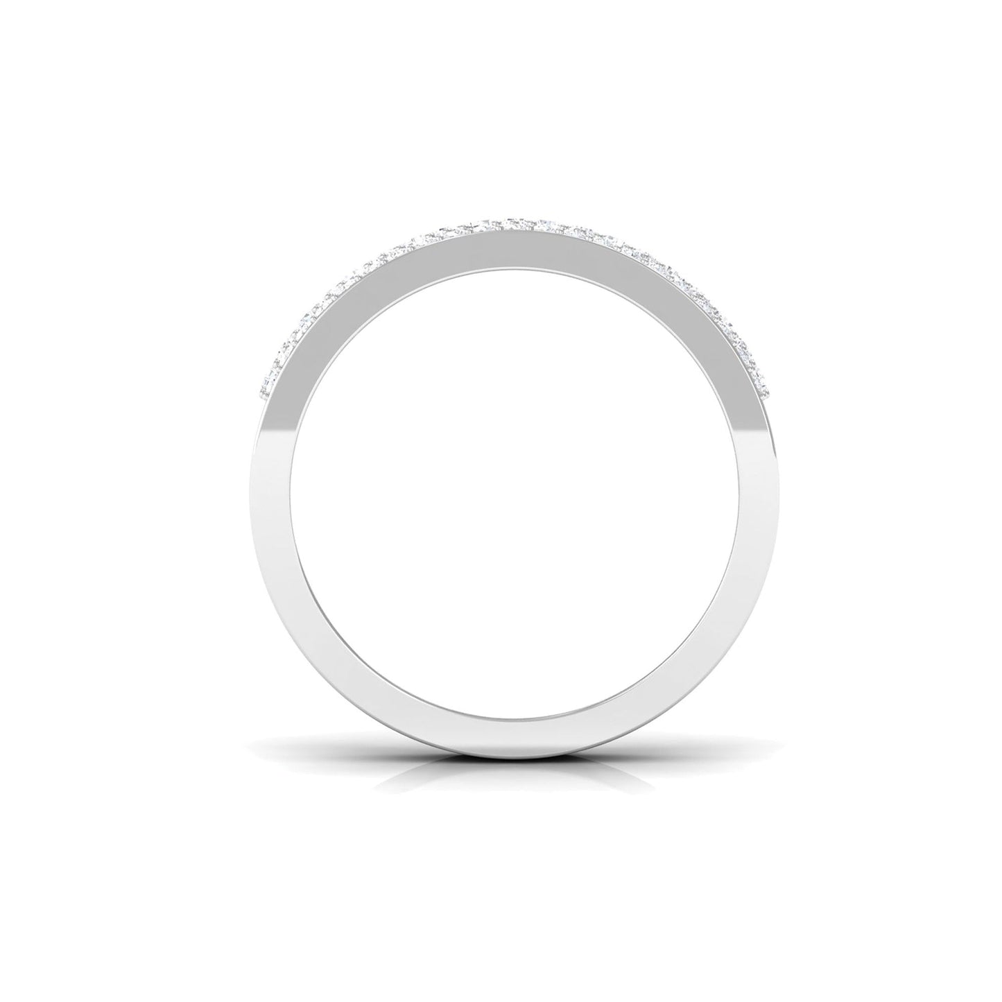 Certified Natural Diamond Wide Wedding Band