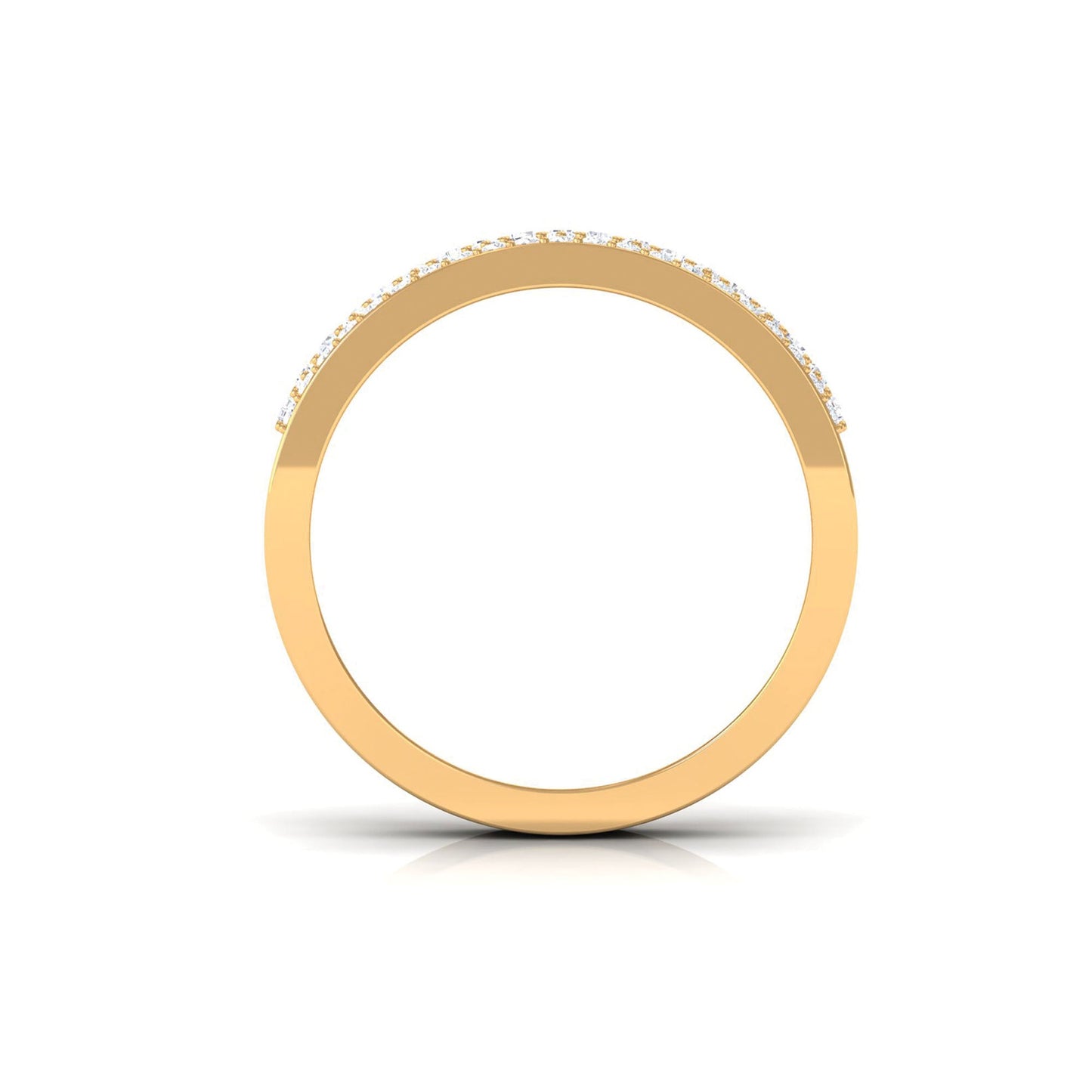 Certified Natural Diamond Wide Wedding Band
