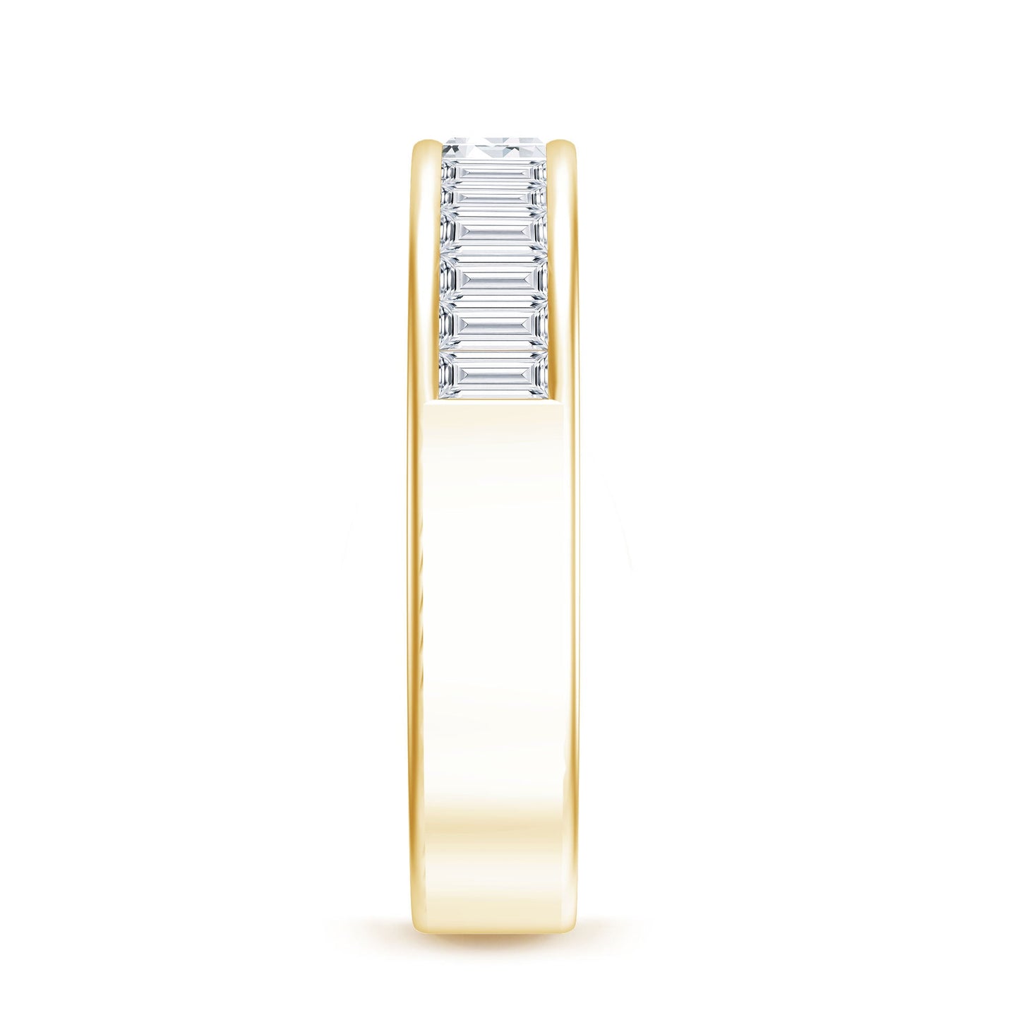 Baguette Cut Lab Grown Diamond Half Eternity Band