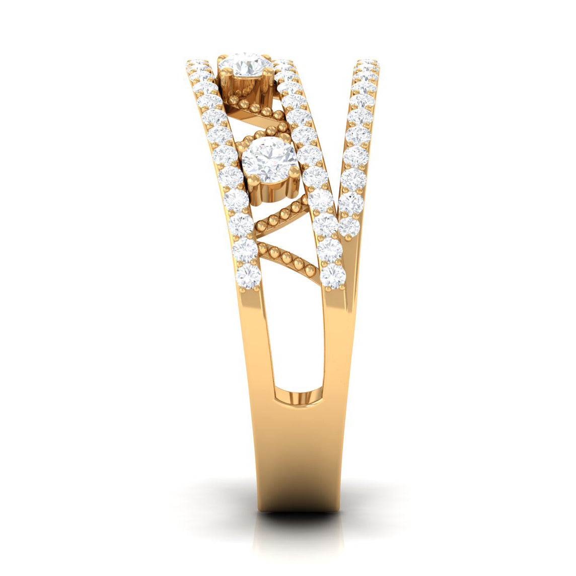 Designer Diamond Wedding Band with Certificate