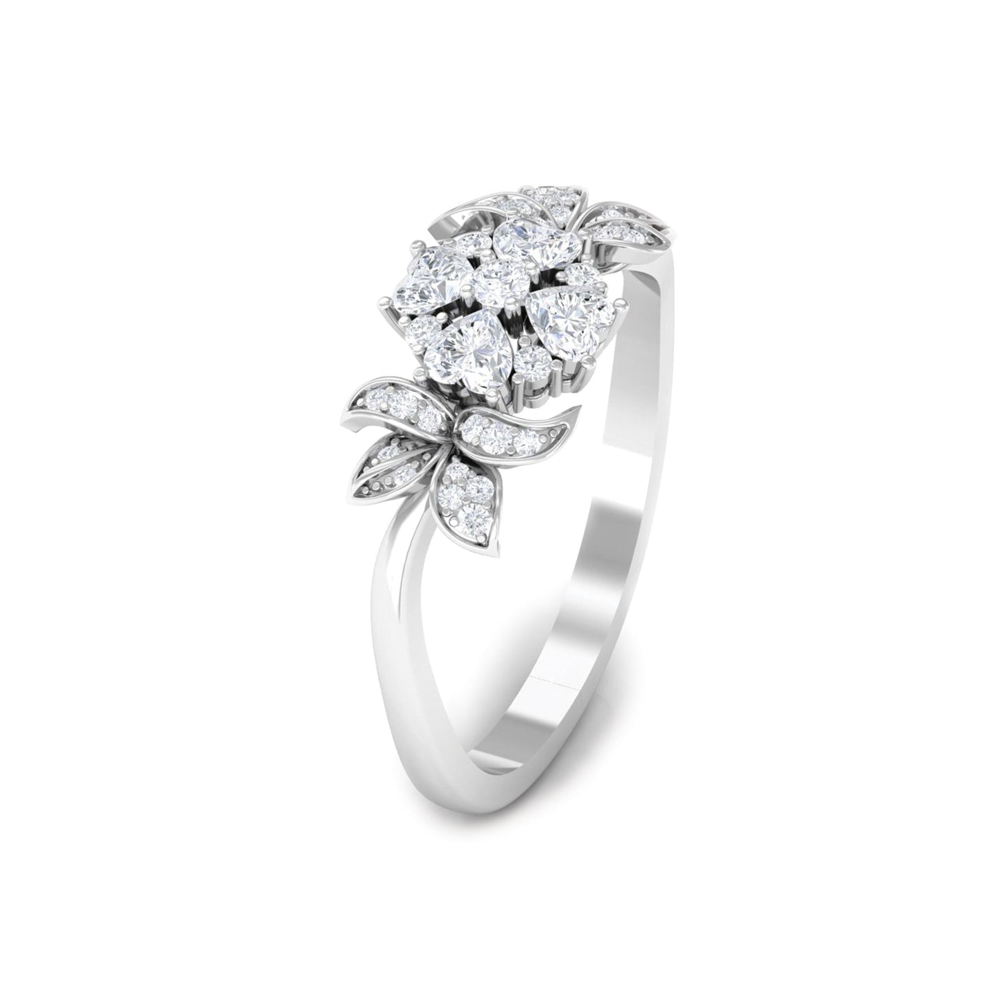 Nature Inspired Diamond Engagement Ring for Women