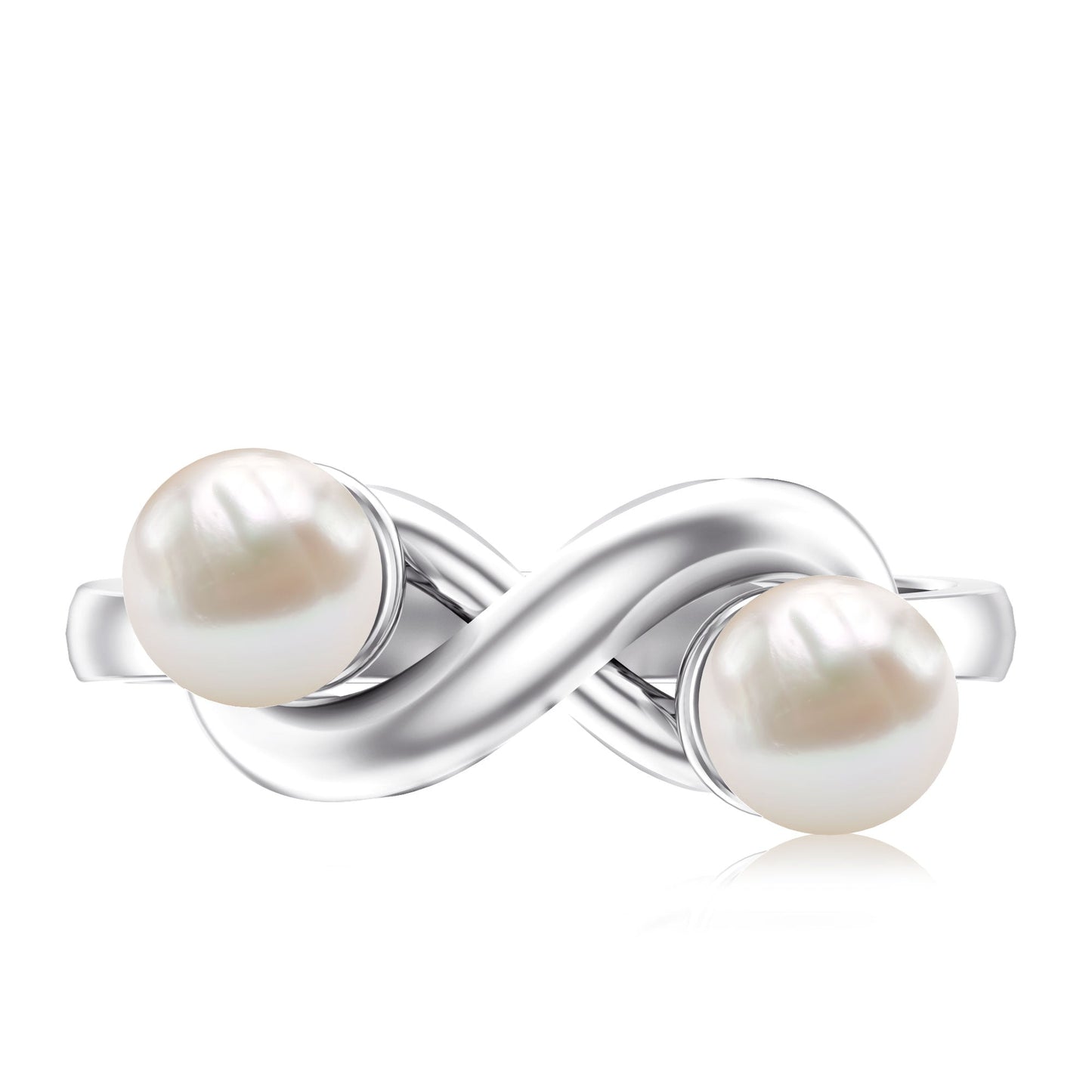 Toi et Moi Freshwater Pearl Infinity Promise Ring