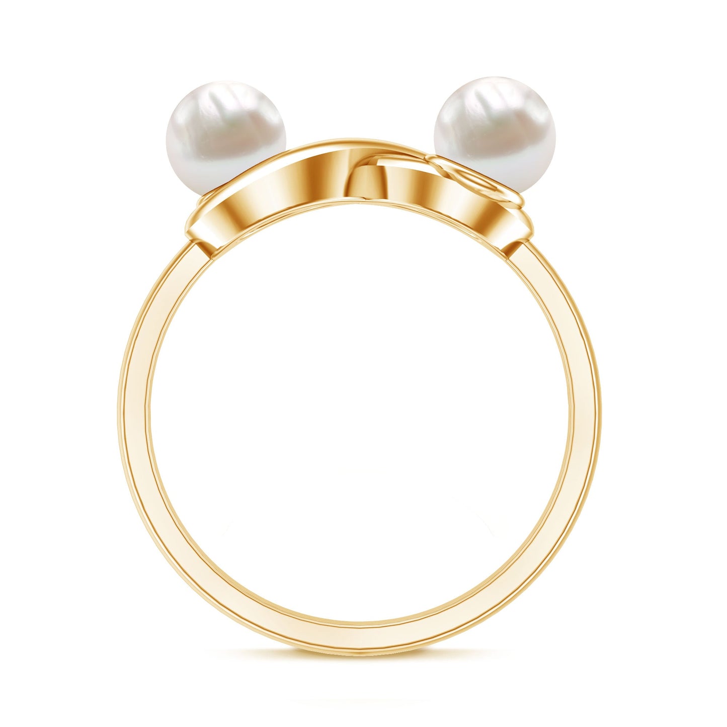 Toi et Moi Freshwater Pearl Infinity Promise Ring