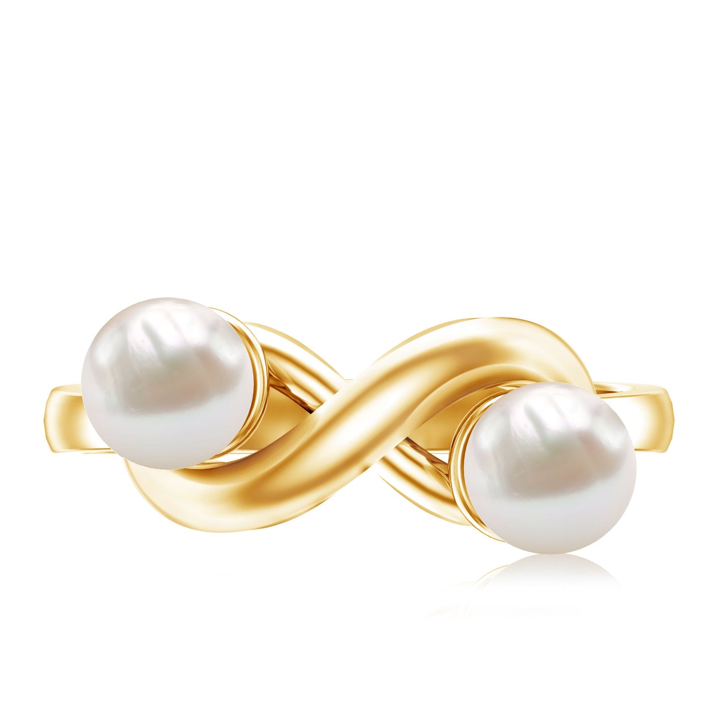 Toi et Moi Freshwater Pearl Infinity Promise Ring