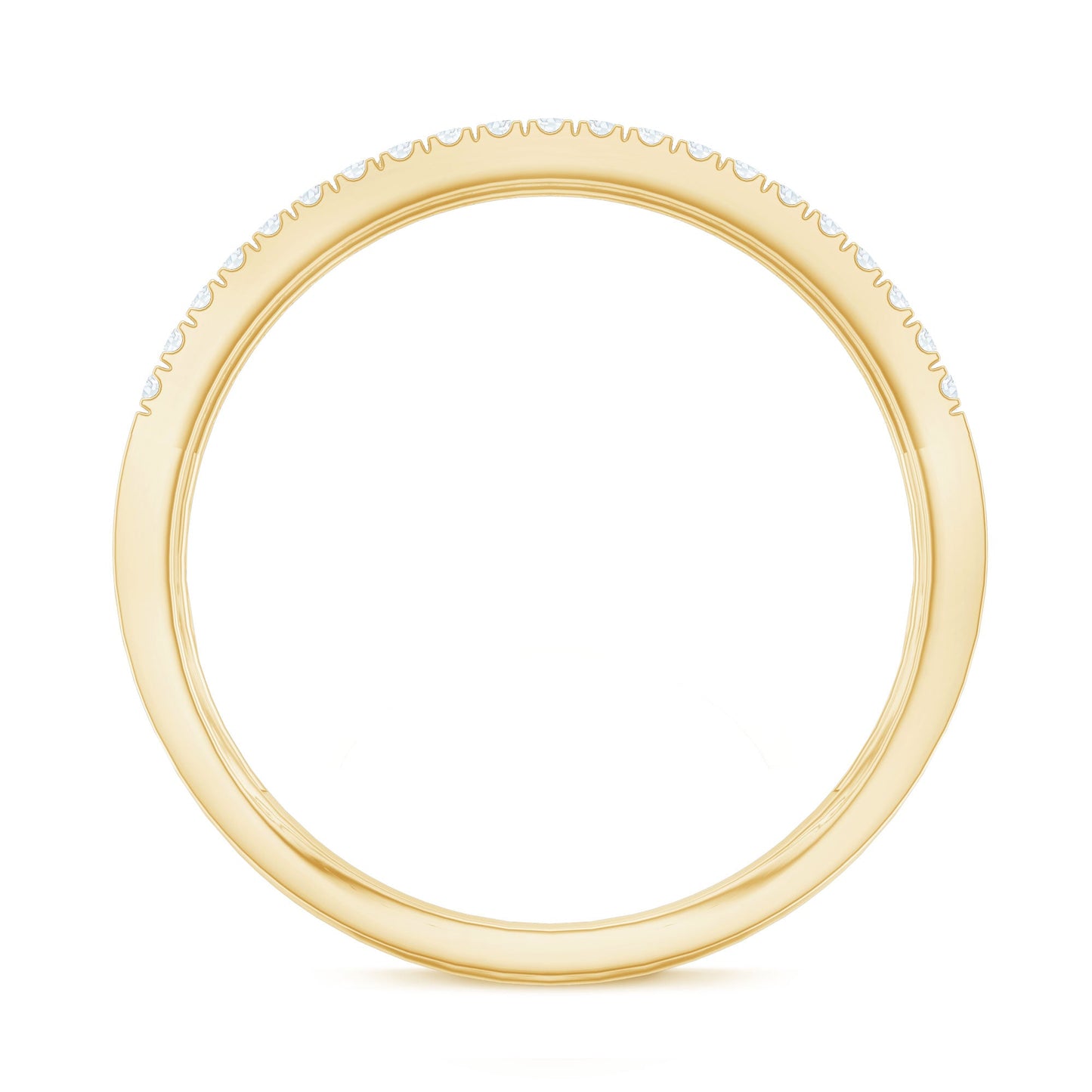 Natural Baguette Diamond Half Eternity Band With Certificate