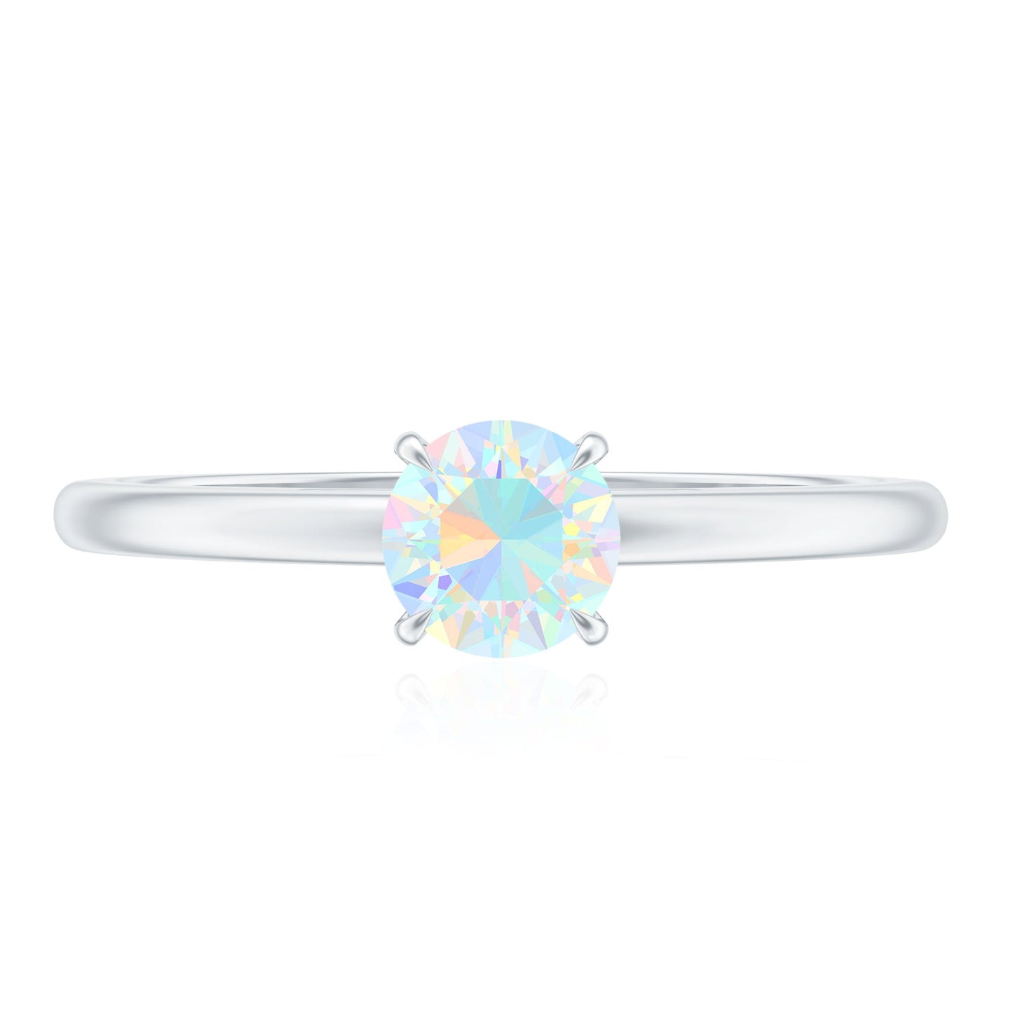 Certified Real Ethiopian Opal October Birthstone Ring