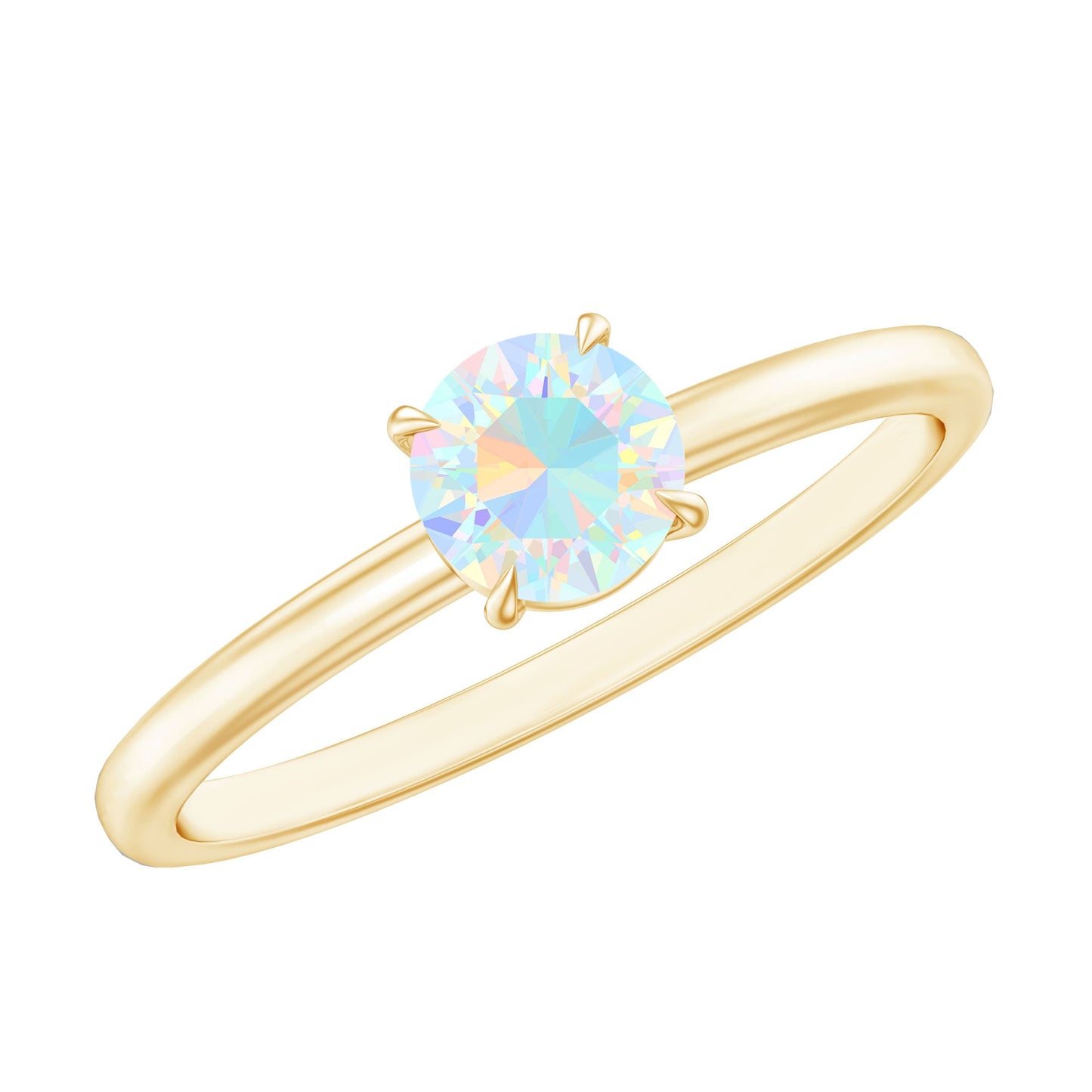 Certified Real Ethiopian Opal October Birthstone Ring