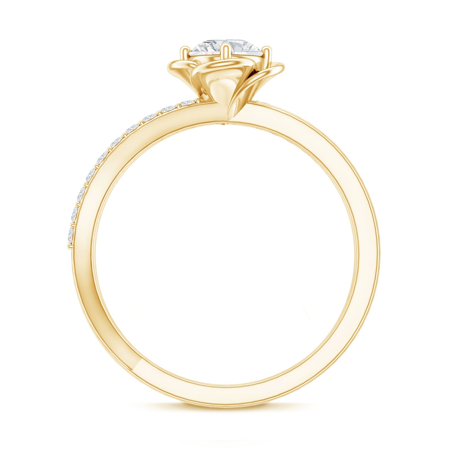 Flower Inspired Moissanite Proposal Ring for Women