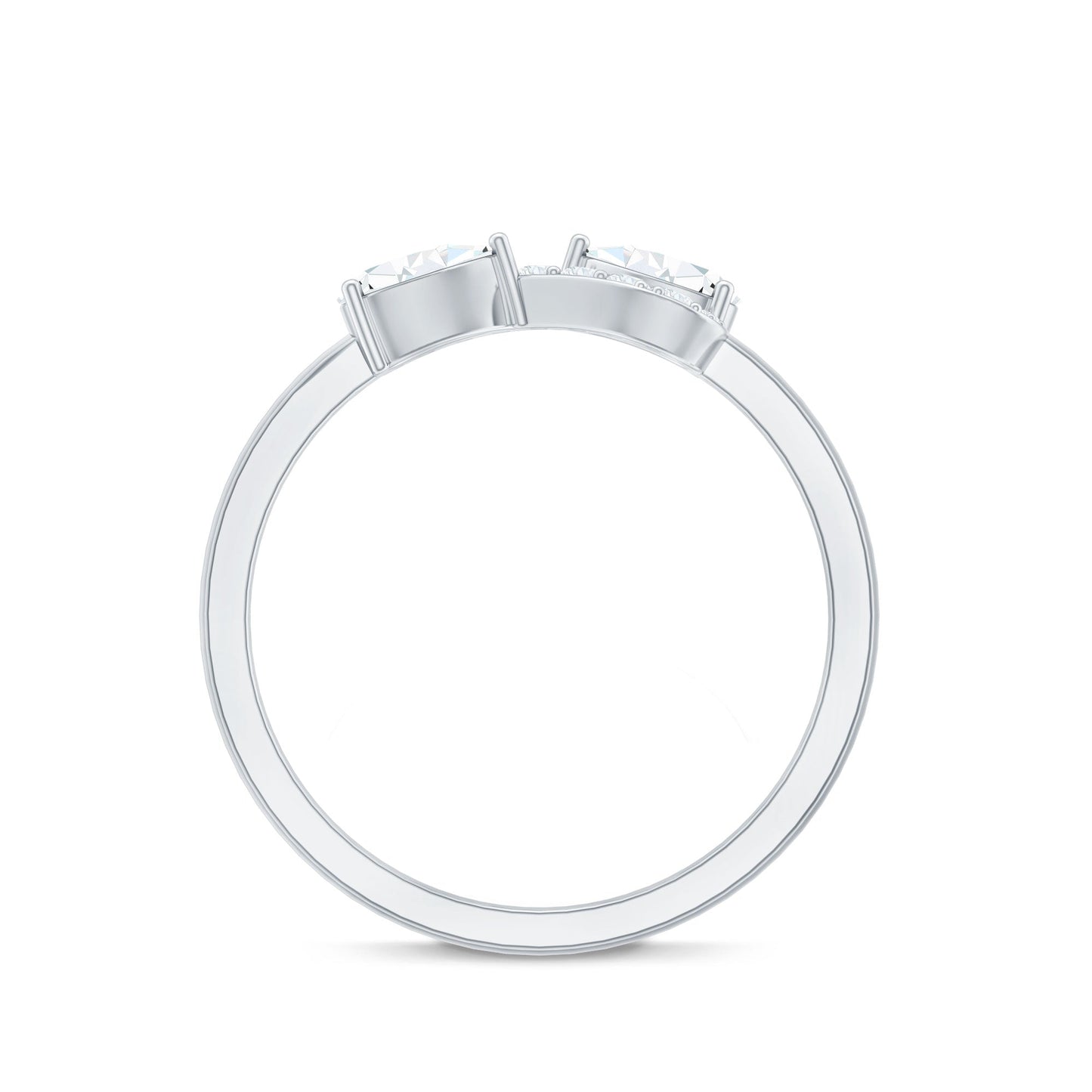 Brilliant Cut Moissanite Infinity Promise Ring for Her