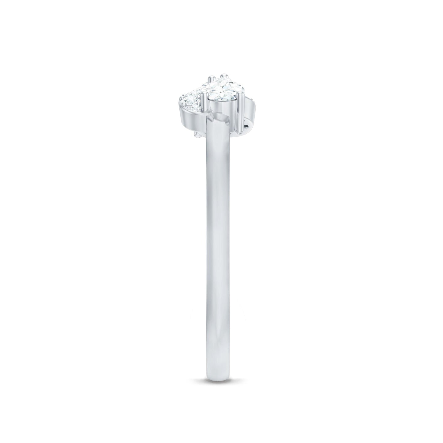 Brilliant Cut Moissanite Infinity Promise Ring for Her