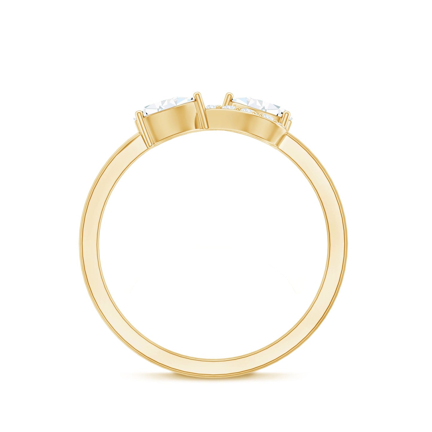 Brilliant Cut Moissanite Infinity Promise Ring for Her