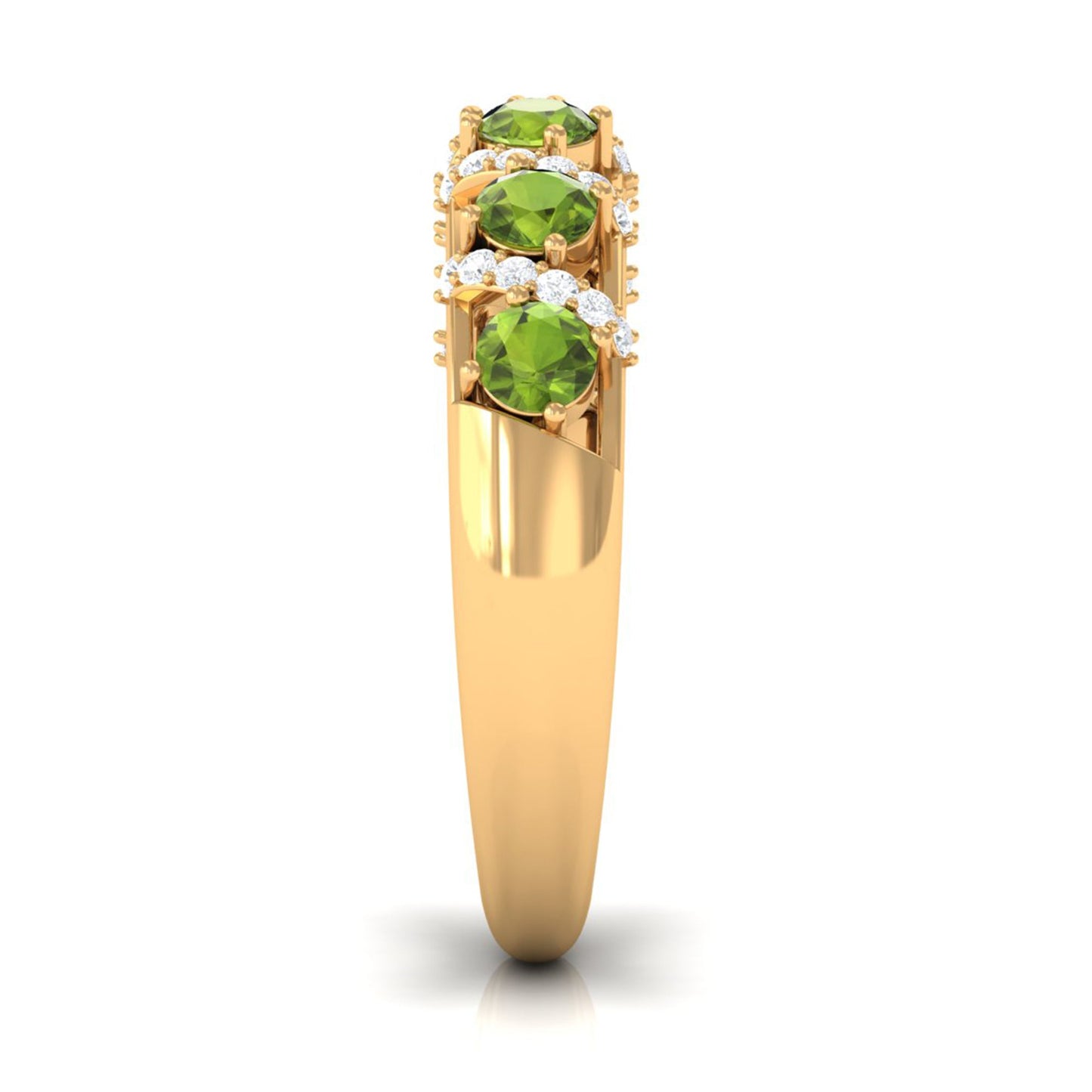 Designer Anniversary Ring with Peridot and Diamond