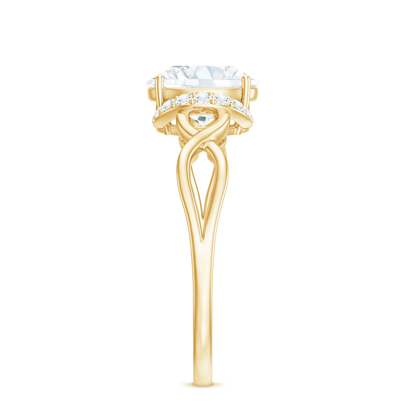 Oval Shape Moissanite Engagement Ring With Certificate