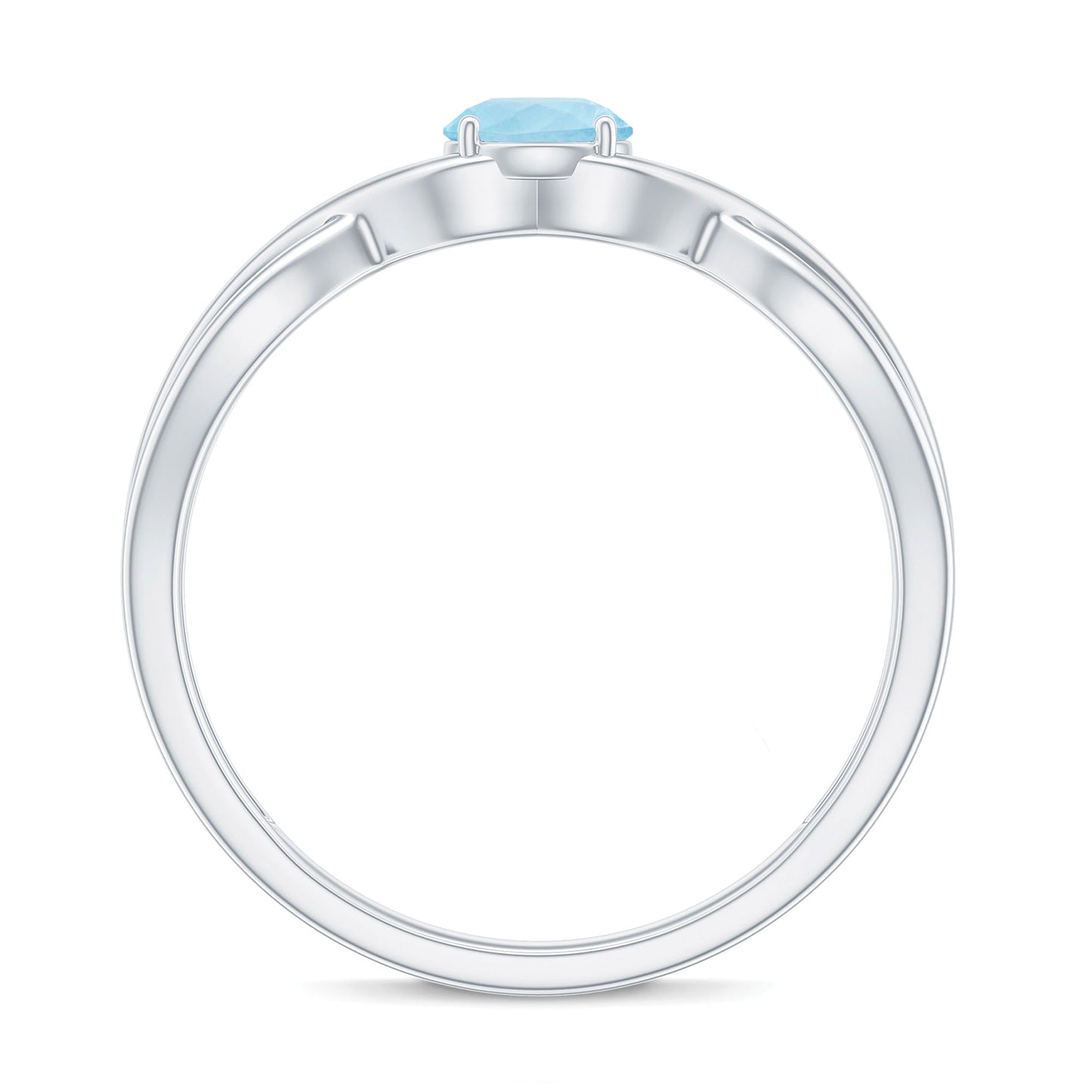 Solitaire Aquamarine Infinity Promise Ring