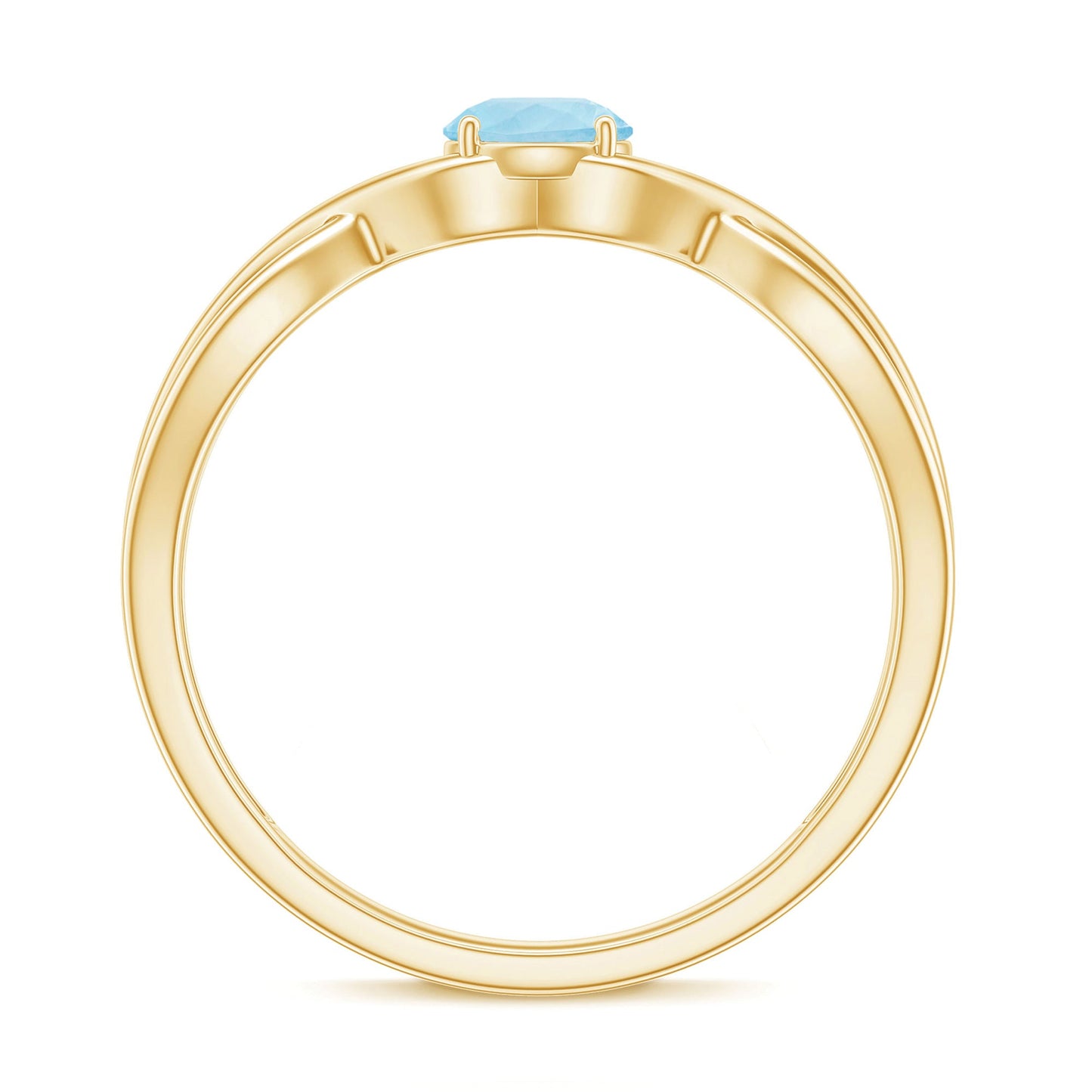 Solitaire Aquamarine Infinity Promise Ring
