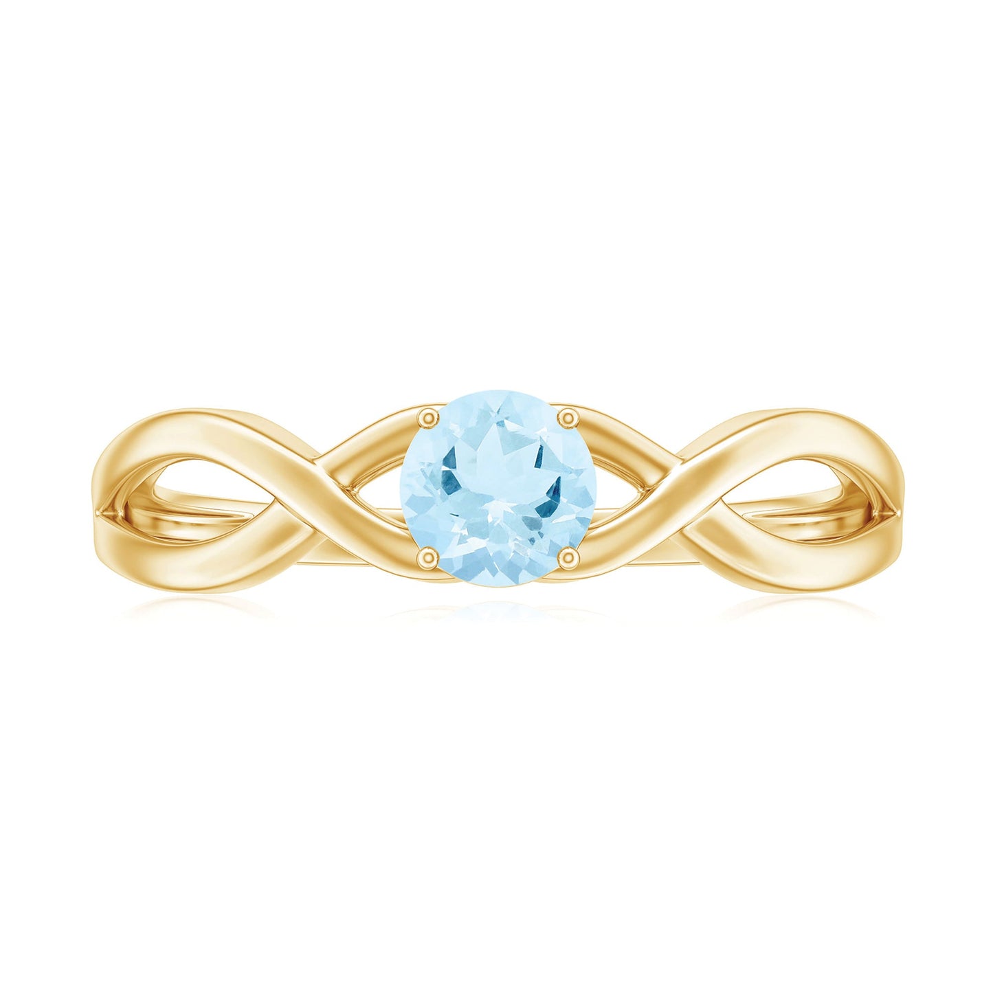 Solitaire Aquamarine Infinity Promise Ring