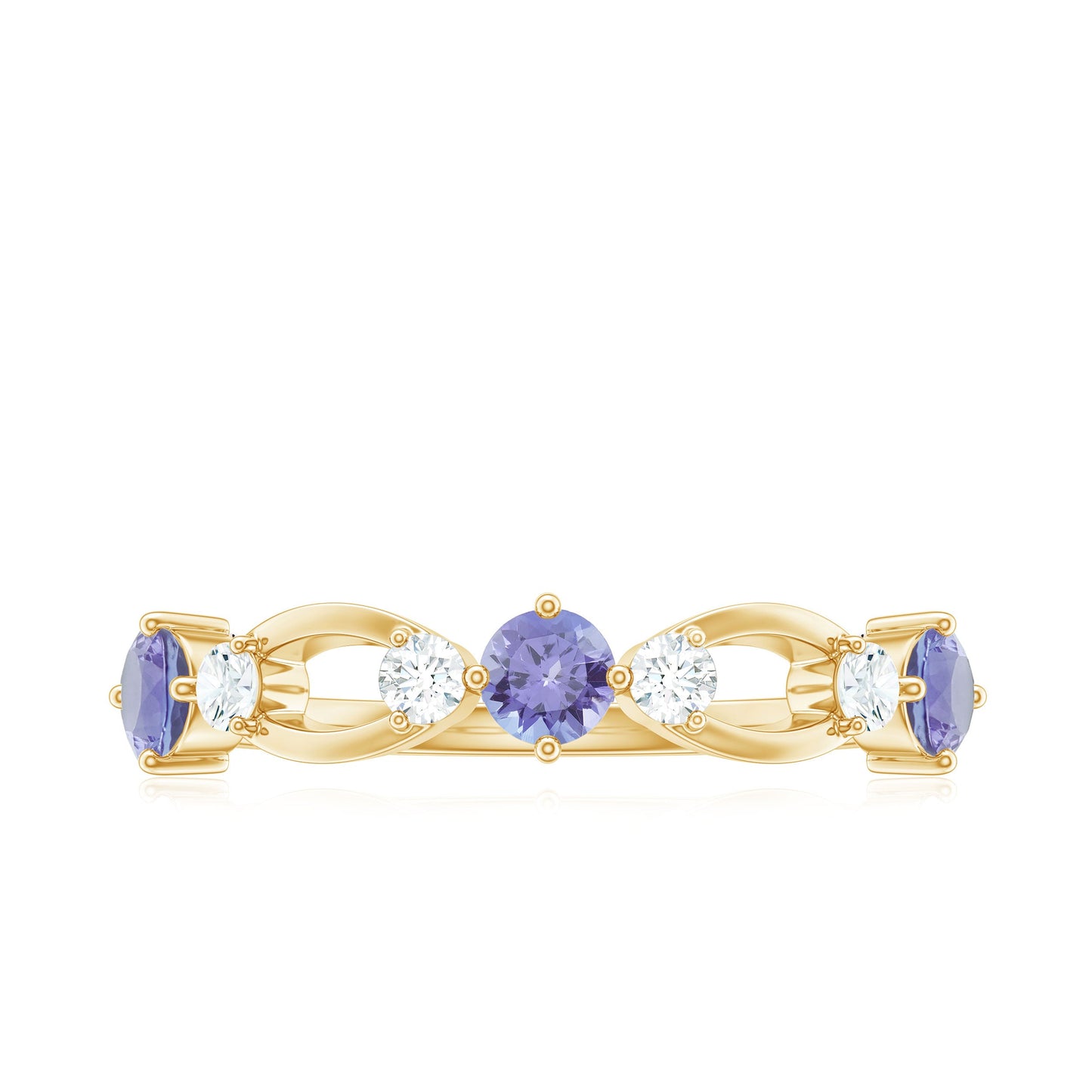 Natural Tanzanite Diamond Ring for Promise