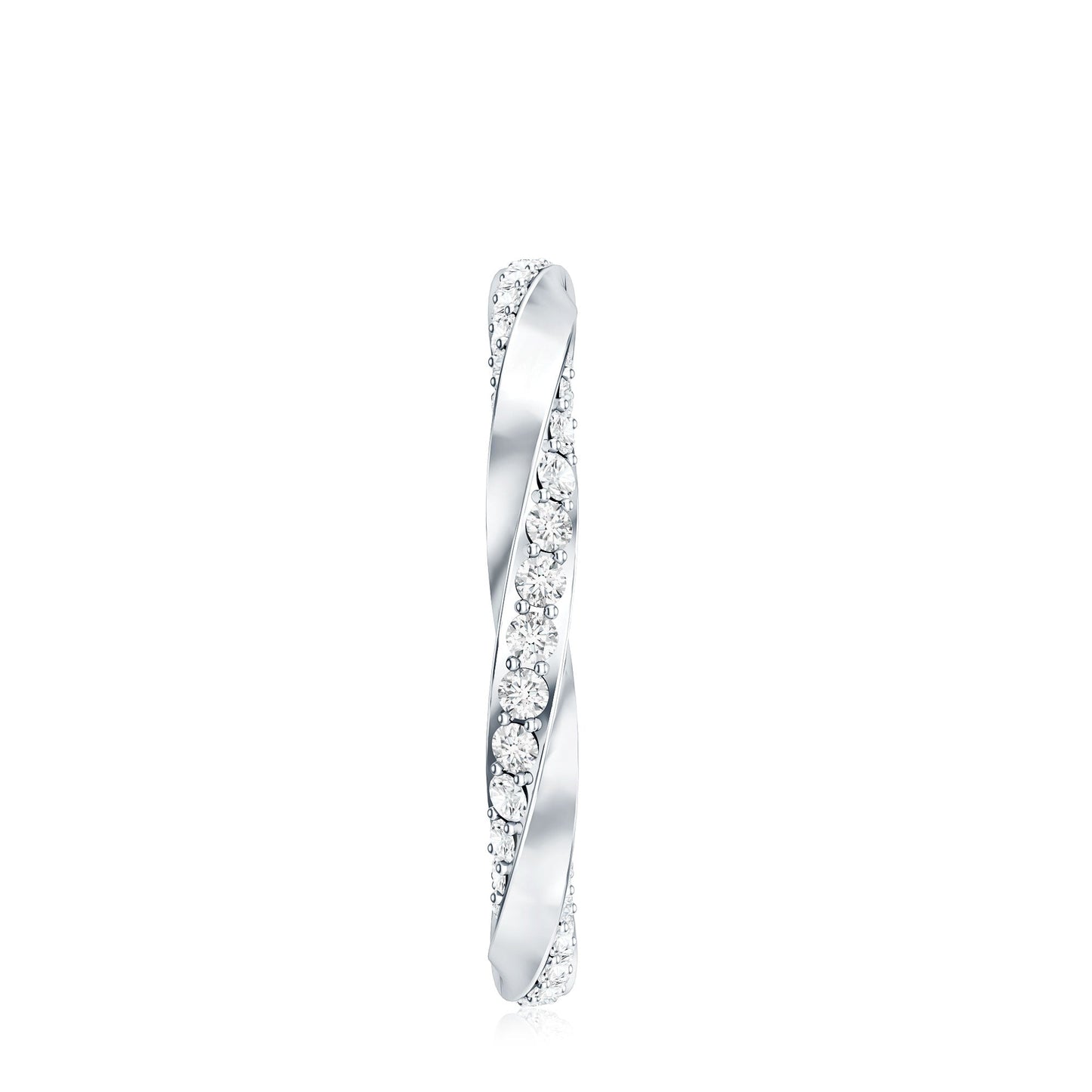 Certified Real Diamond Twisted Eternity Ring