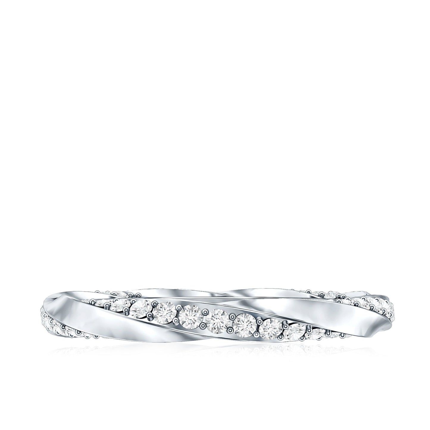 Certified Real Diamond Twisted Eternity Ring