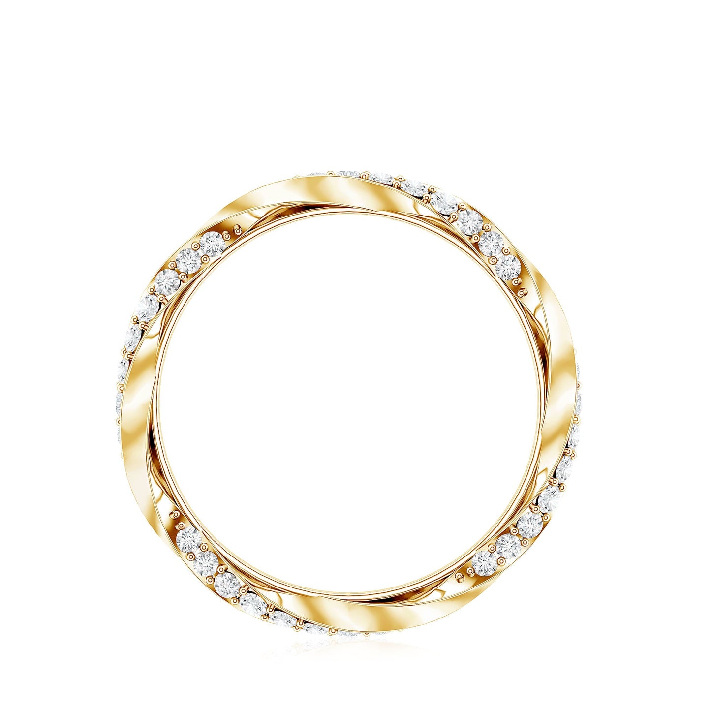 Certified Real Diamond Twisted Eternity Ring