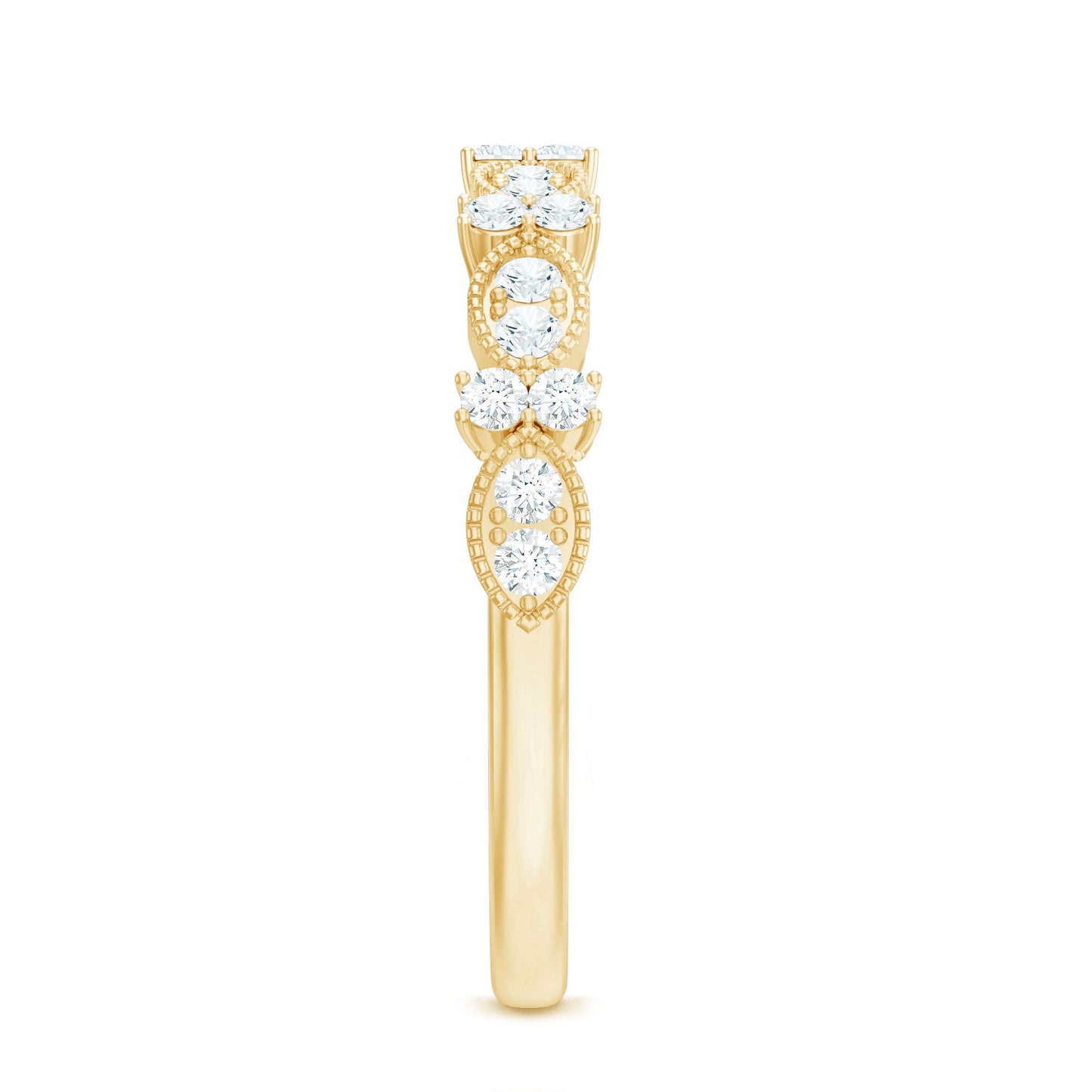 Designer Diamond Half Eternity Ring for Valentines