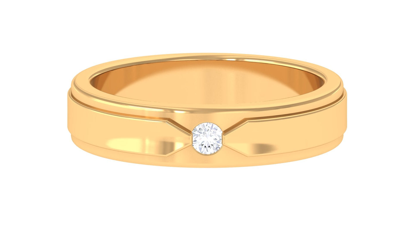 Certified Real Mens Diamond Band Ring