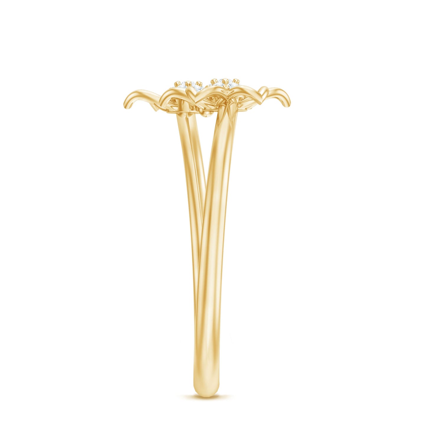 Brilliant Cut Diamond Flower Promise Ring