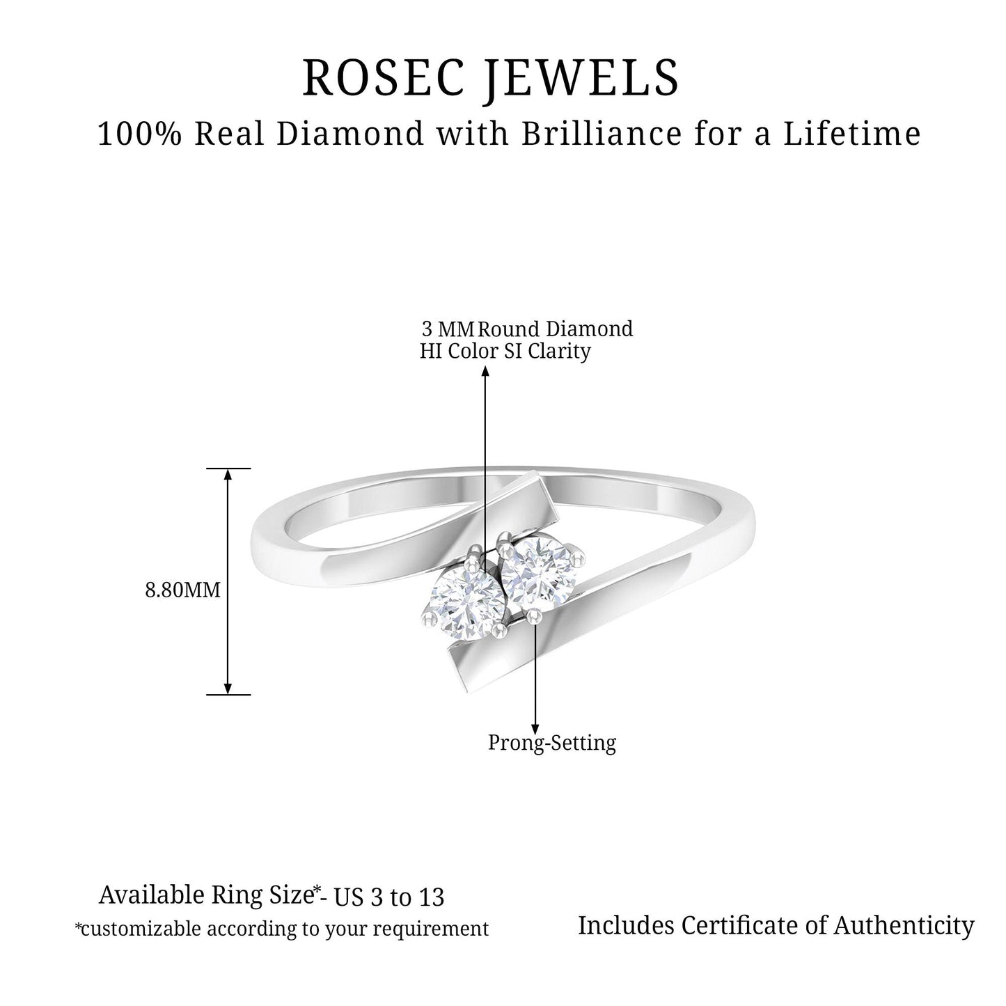 Diamond Toi Et Moi Ring For Her