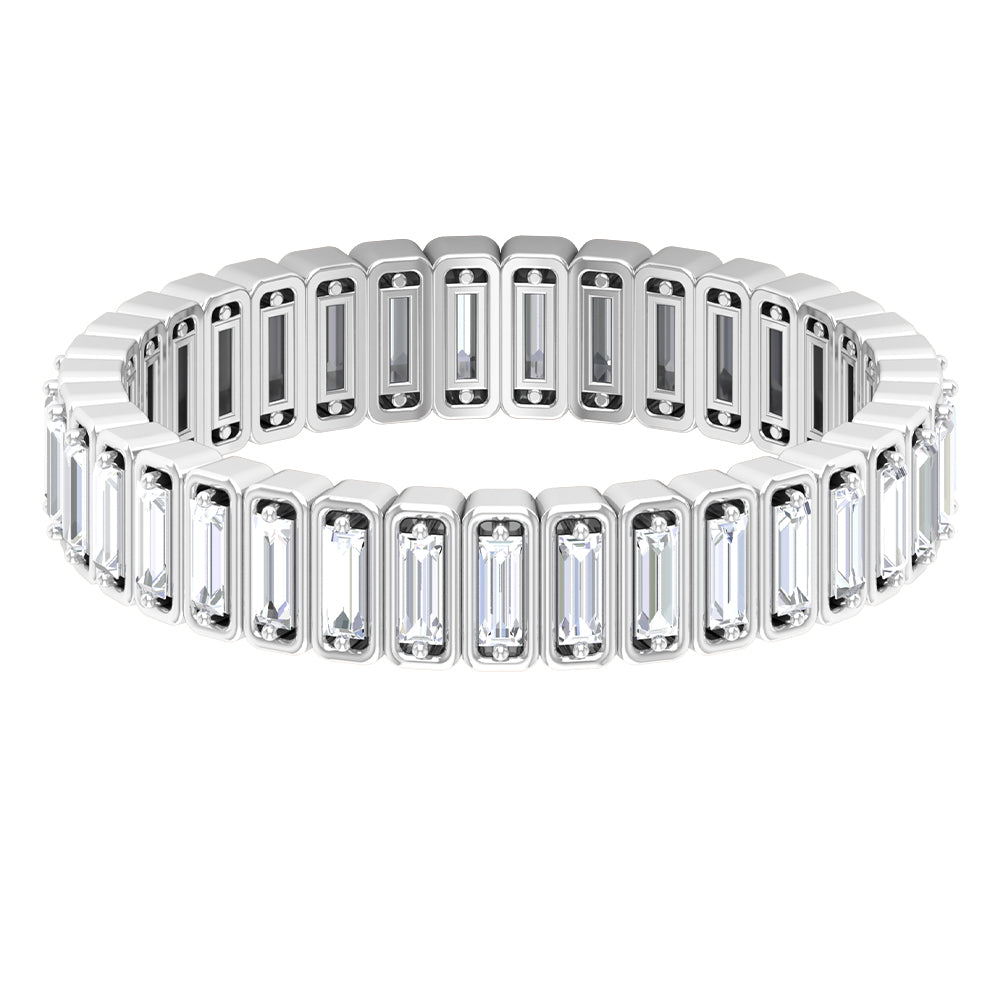 Natural Baguette Diamond Eternity Wedding Band