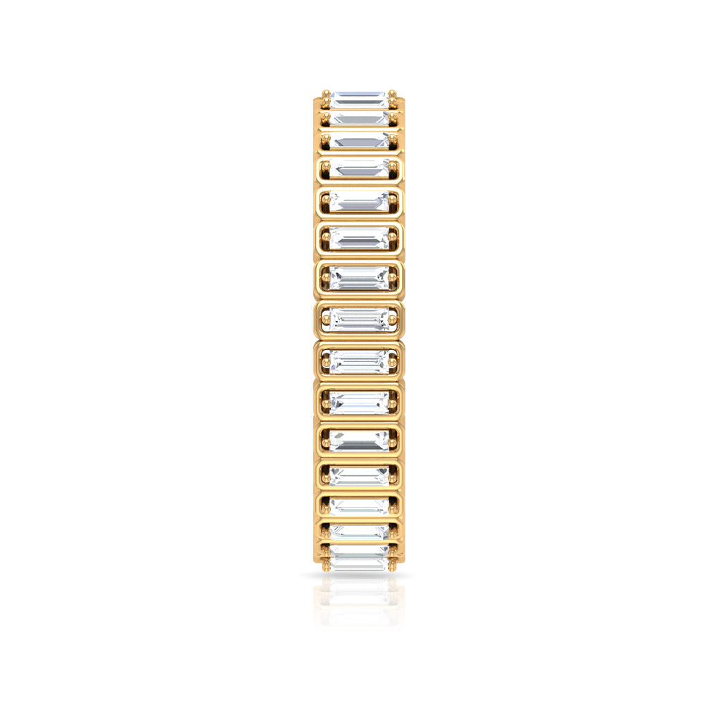 Natural Baguette Diamond Eternity Wedding Band